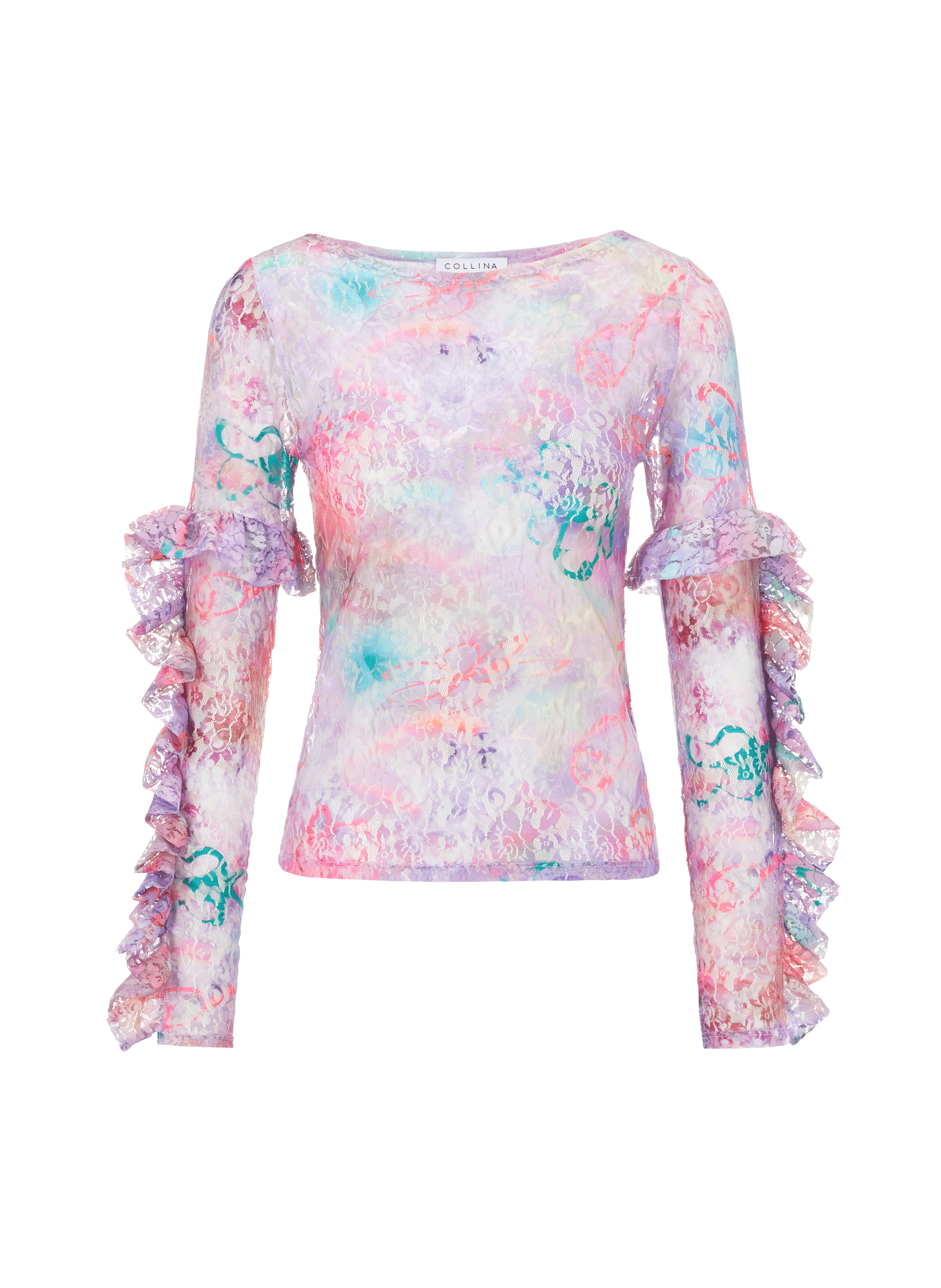 Top en dentelle et volants