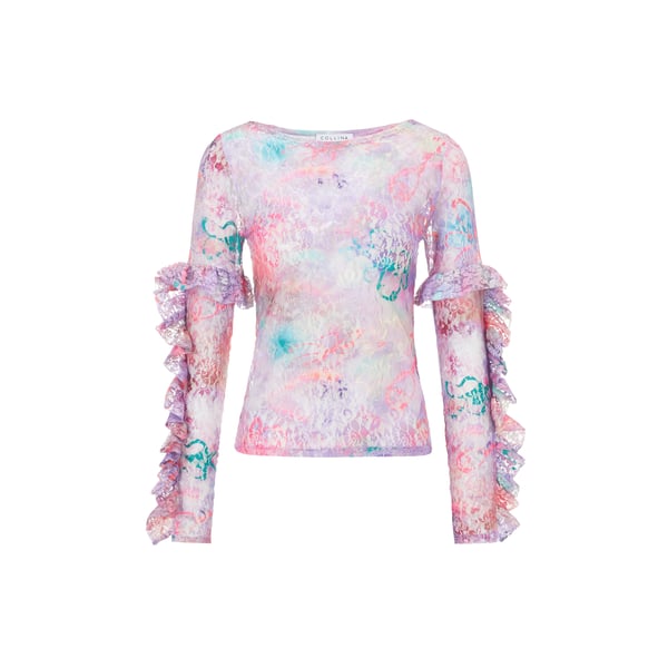 Top en dentelle et volants