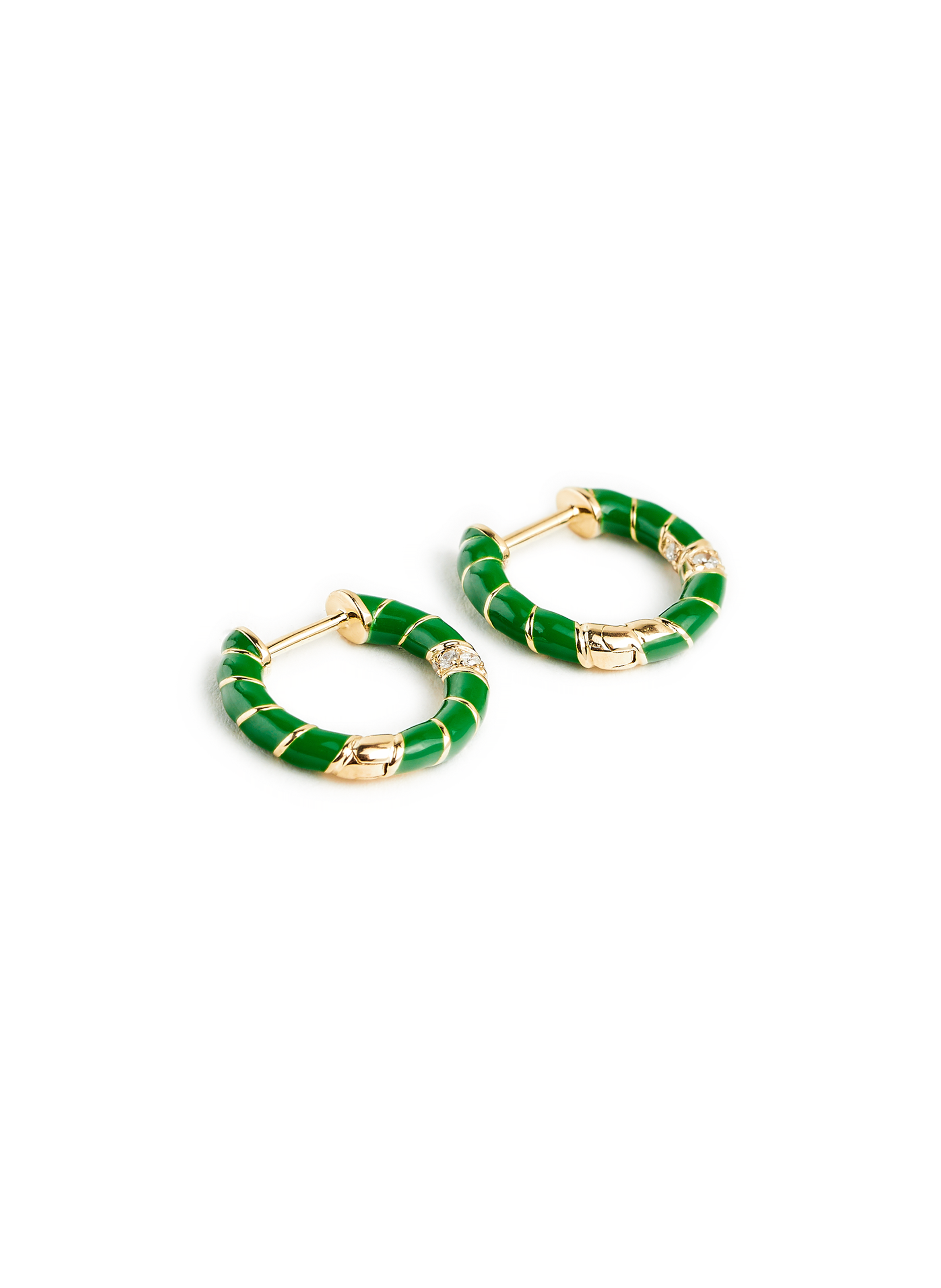 Boucles d'oreille en or et émail