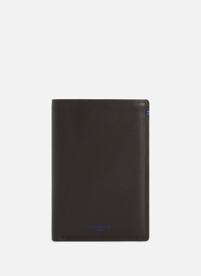 Large Martin vertical wallet in leather LE TANNEUR