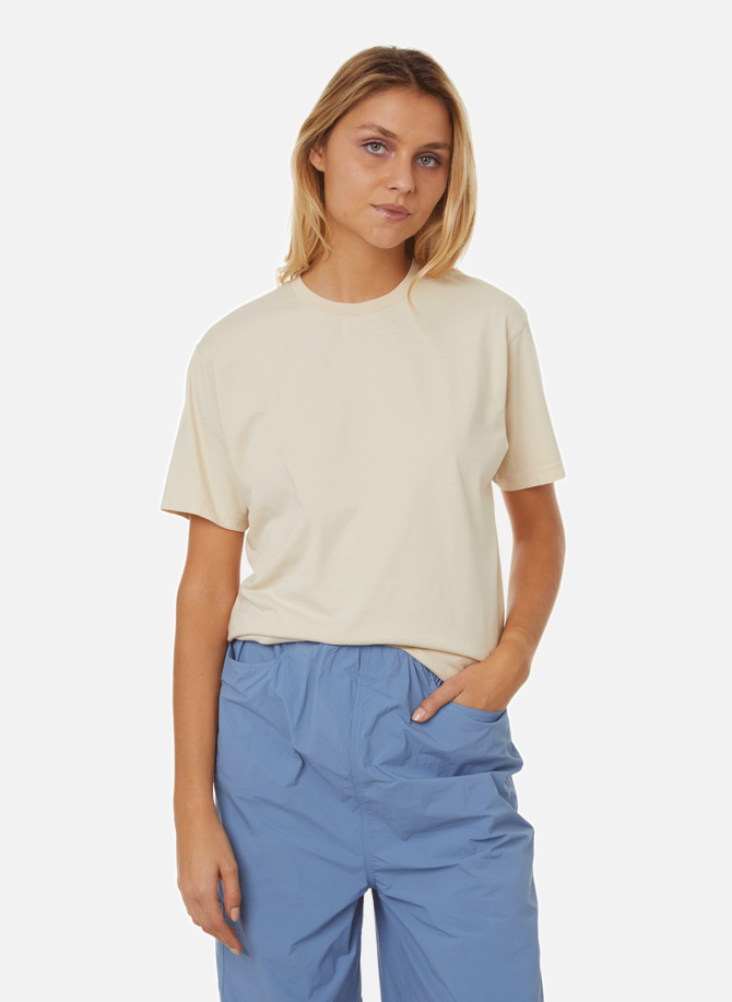 Tee-shirt sans manches bas imprimé femme - Noir en coton