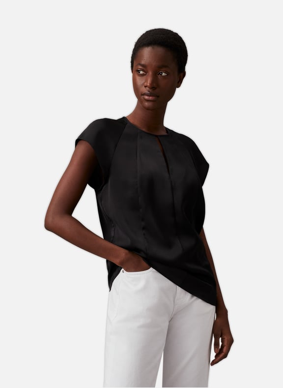 Openwork T-shirt Black by CALVIN KLEIN CALVIN KLEIN Openwork T-shirt Black