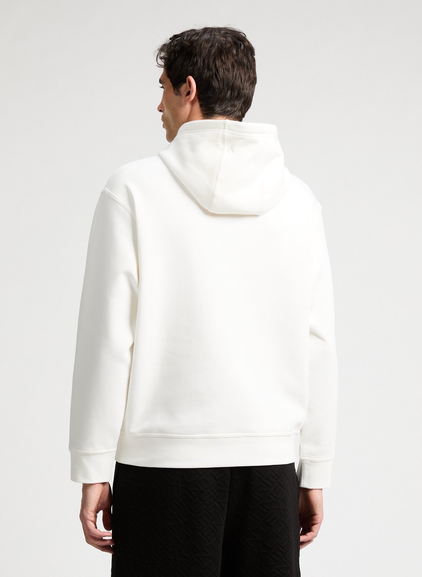 Oversized embroidered hoodie sweatshirt ARMANI EXCHANGE White