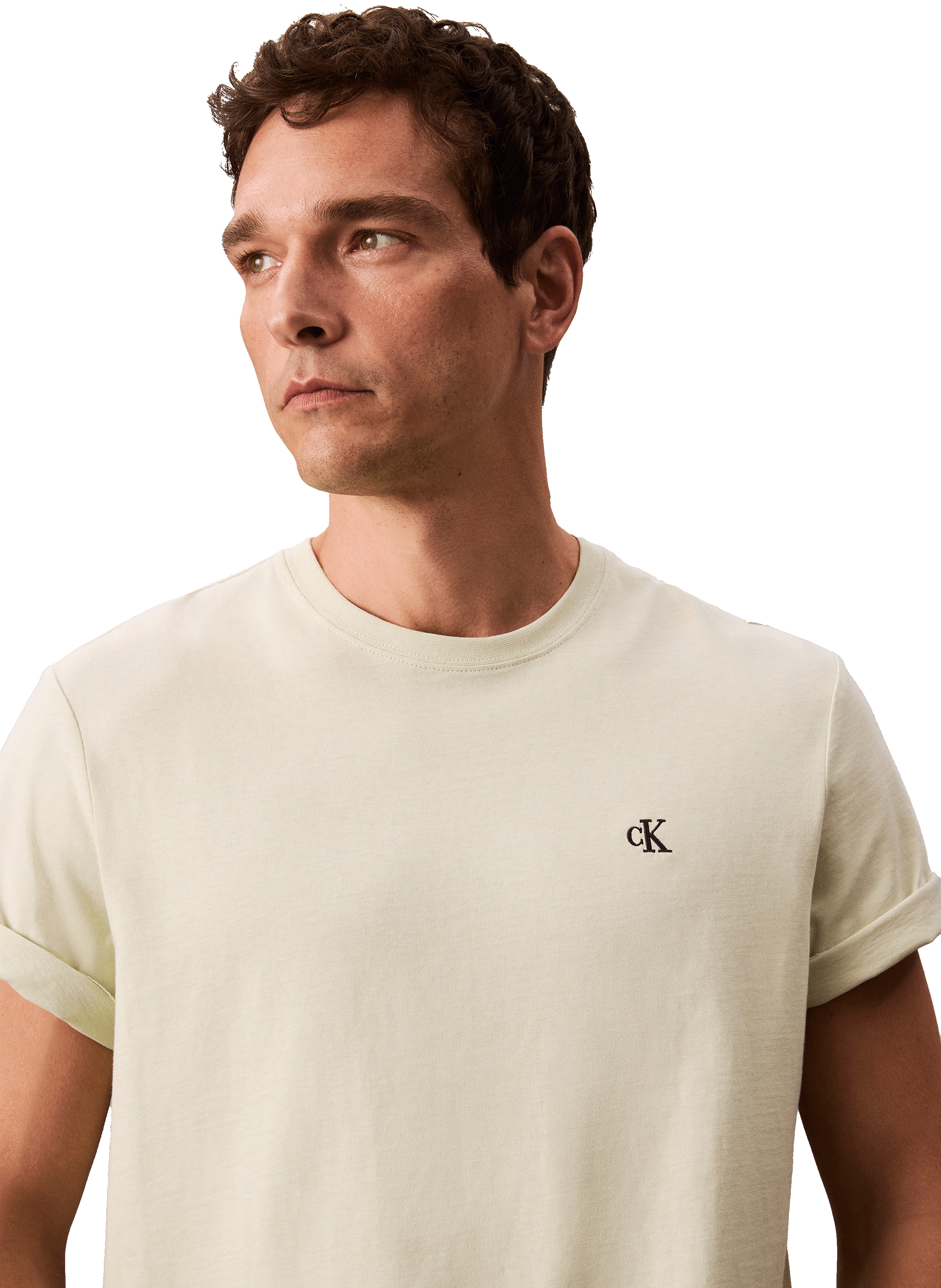 T-shirt à col rond en coton CALVIN KLEIN Vert