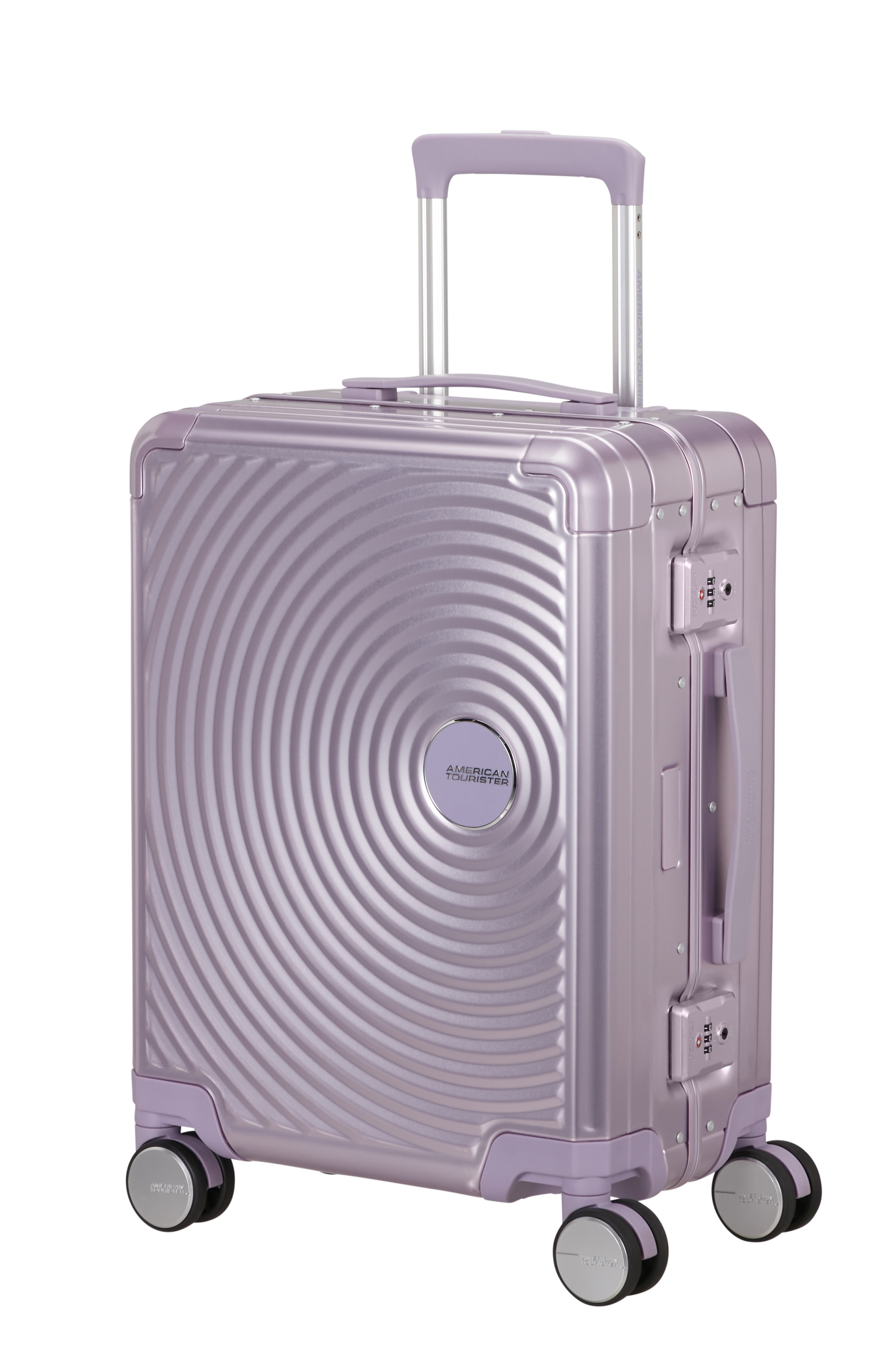Soundbox alu valise 4 roues taille s AMERICAN TOURISTER Violet
