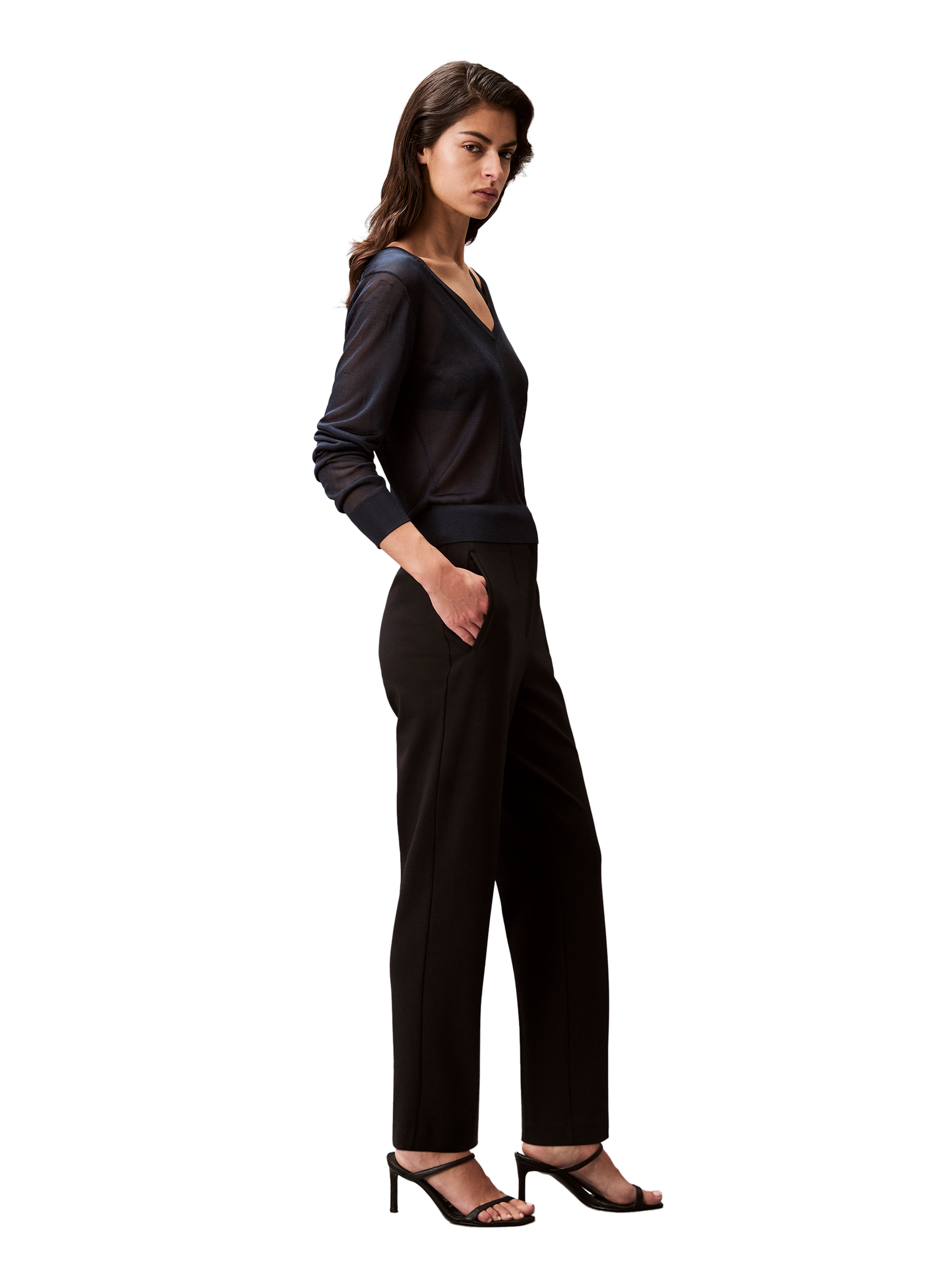 Pantalon slim  CALVIN KLEIN Noir