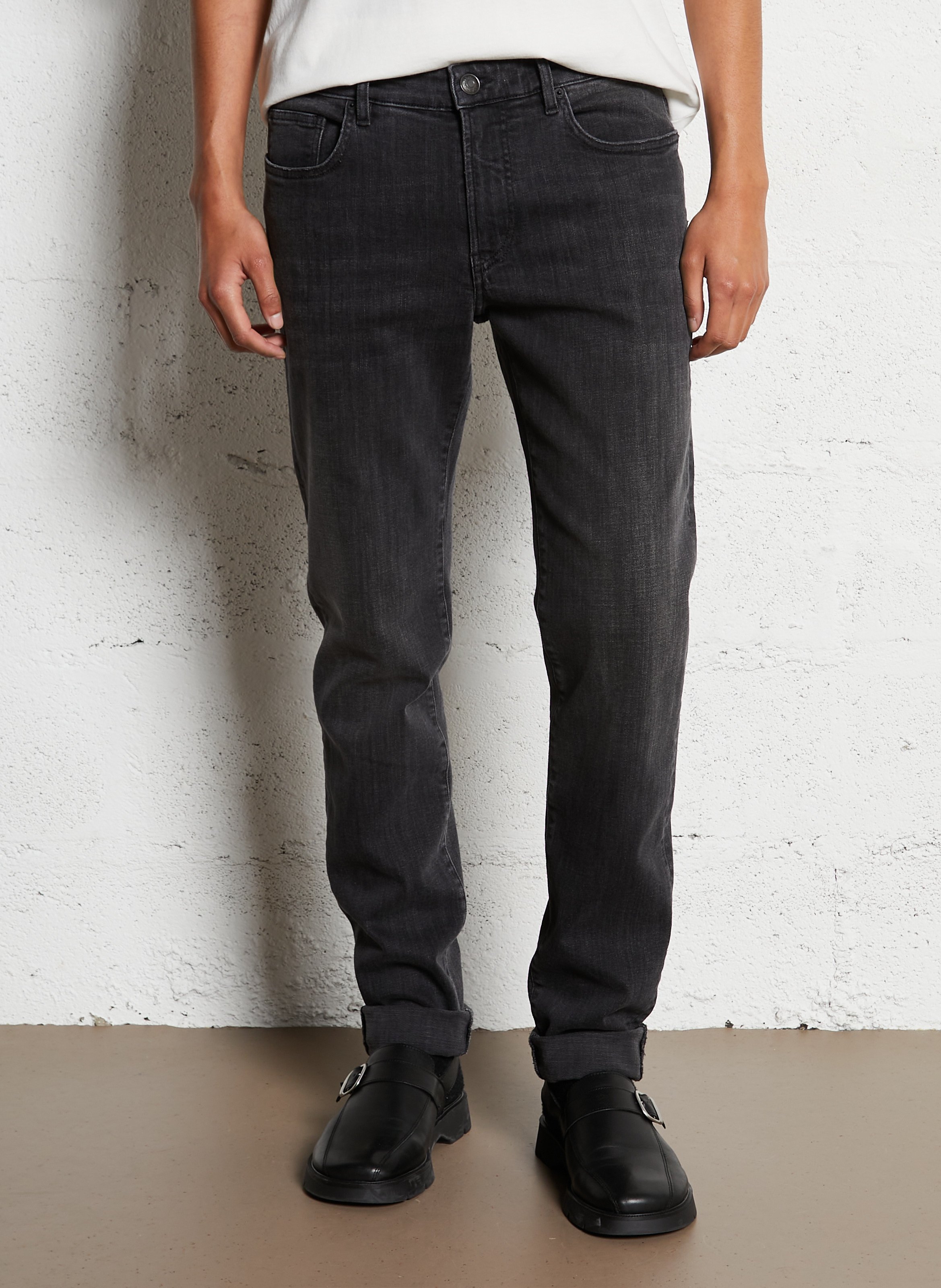 Jean slim en coton mélangé bruce IKKS Gris
