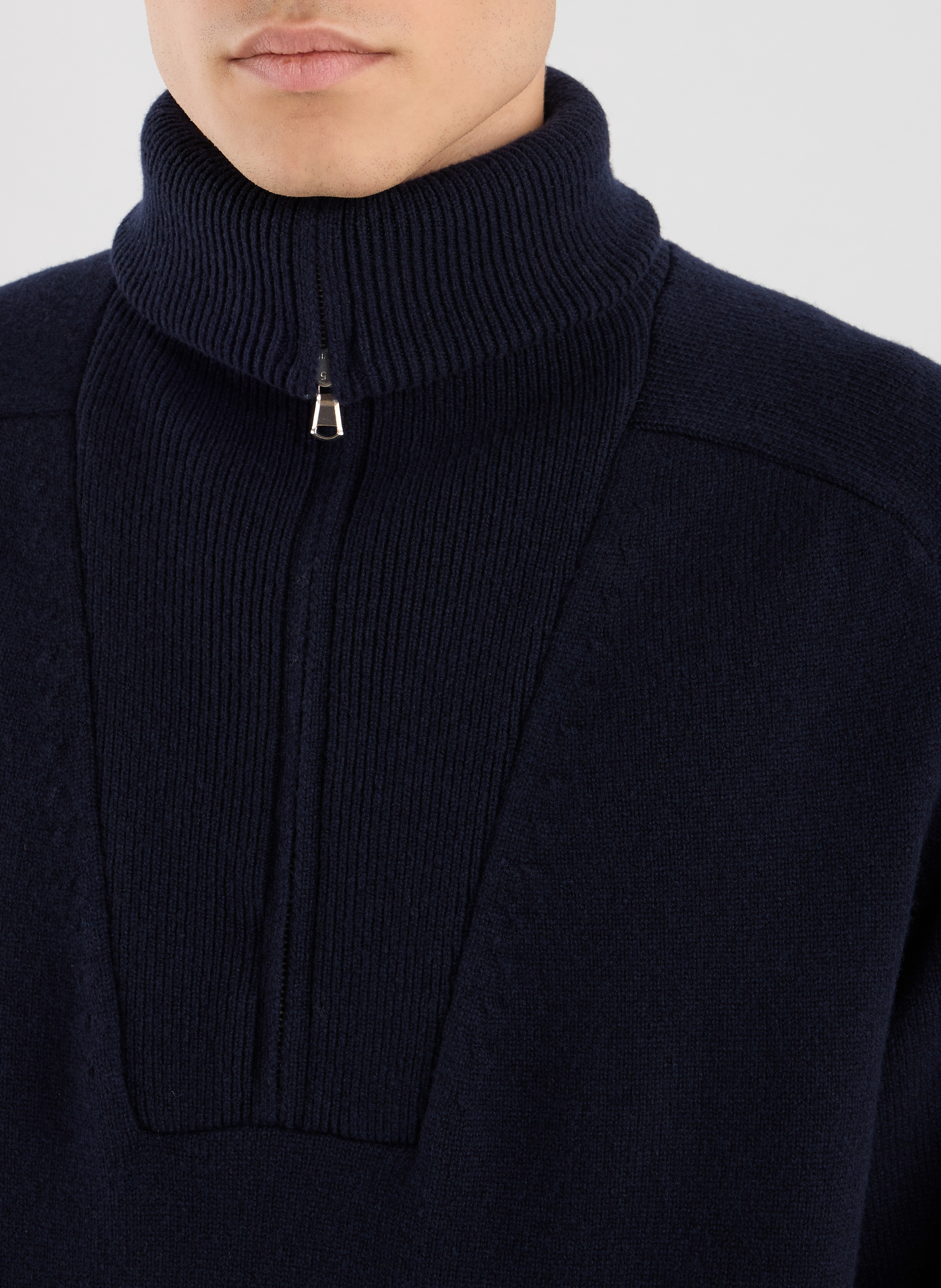 Wool high-neck sweater SAISON 1865 Blue