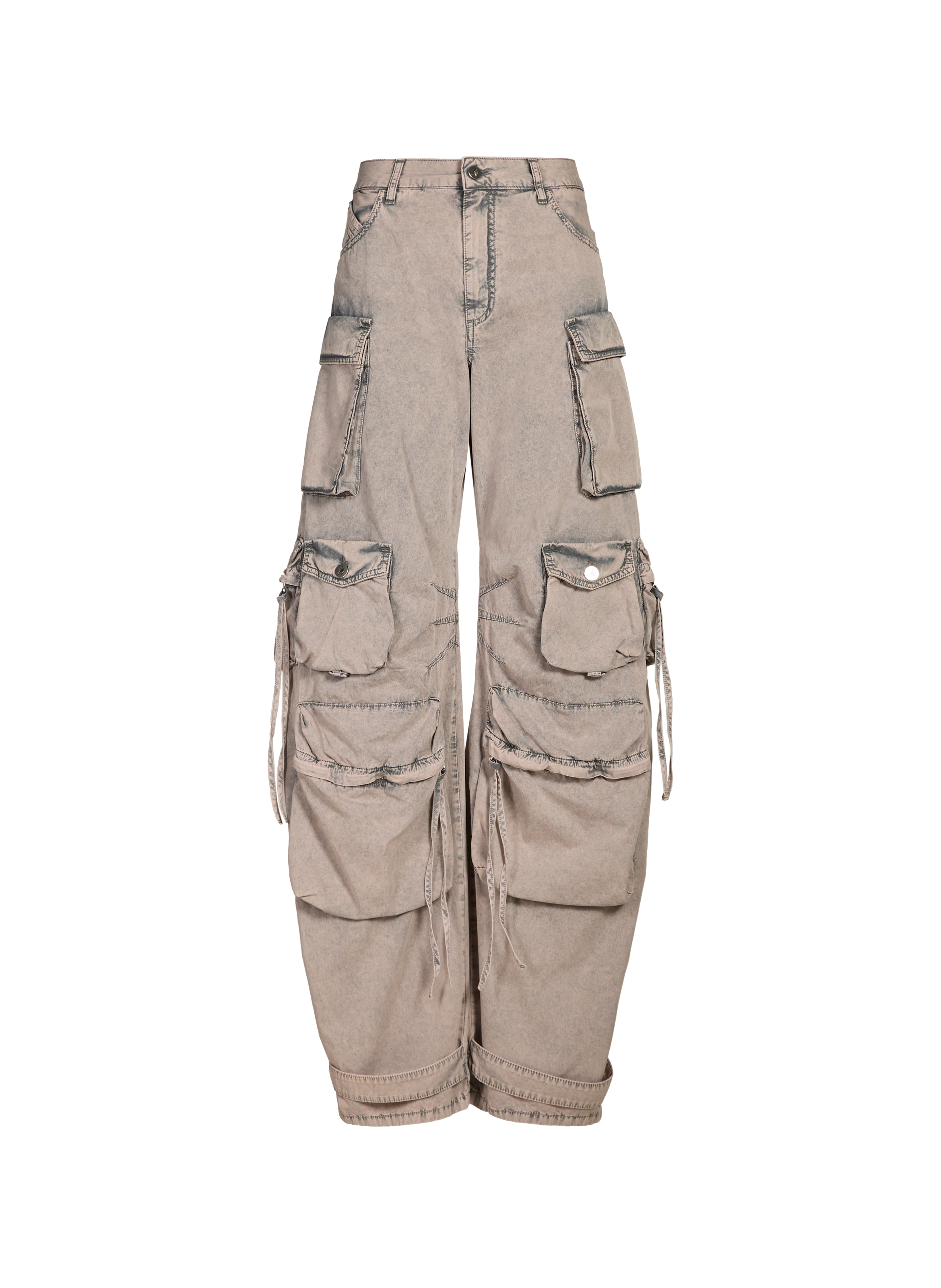 Cotton cargo jeans THE ATTICO Grey