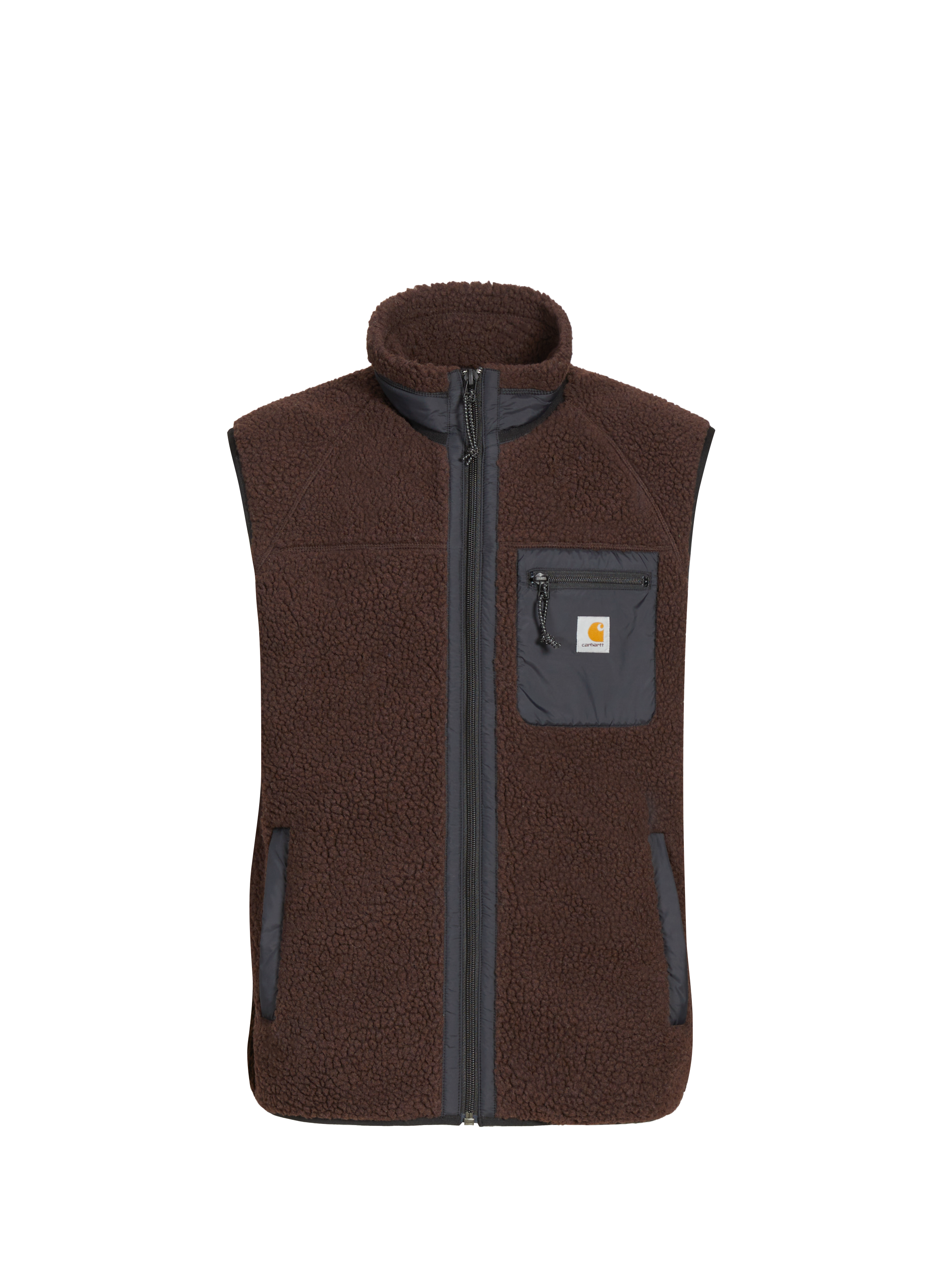CARHARTT WIP Sleeveless polar fleece vest Brown