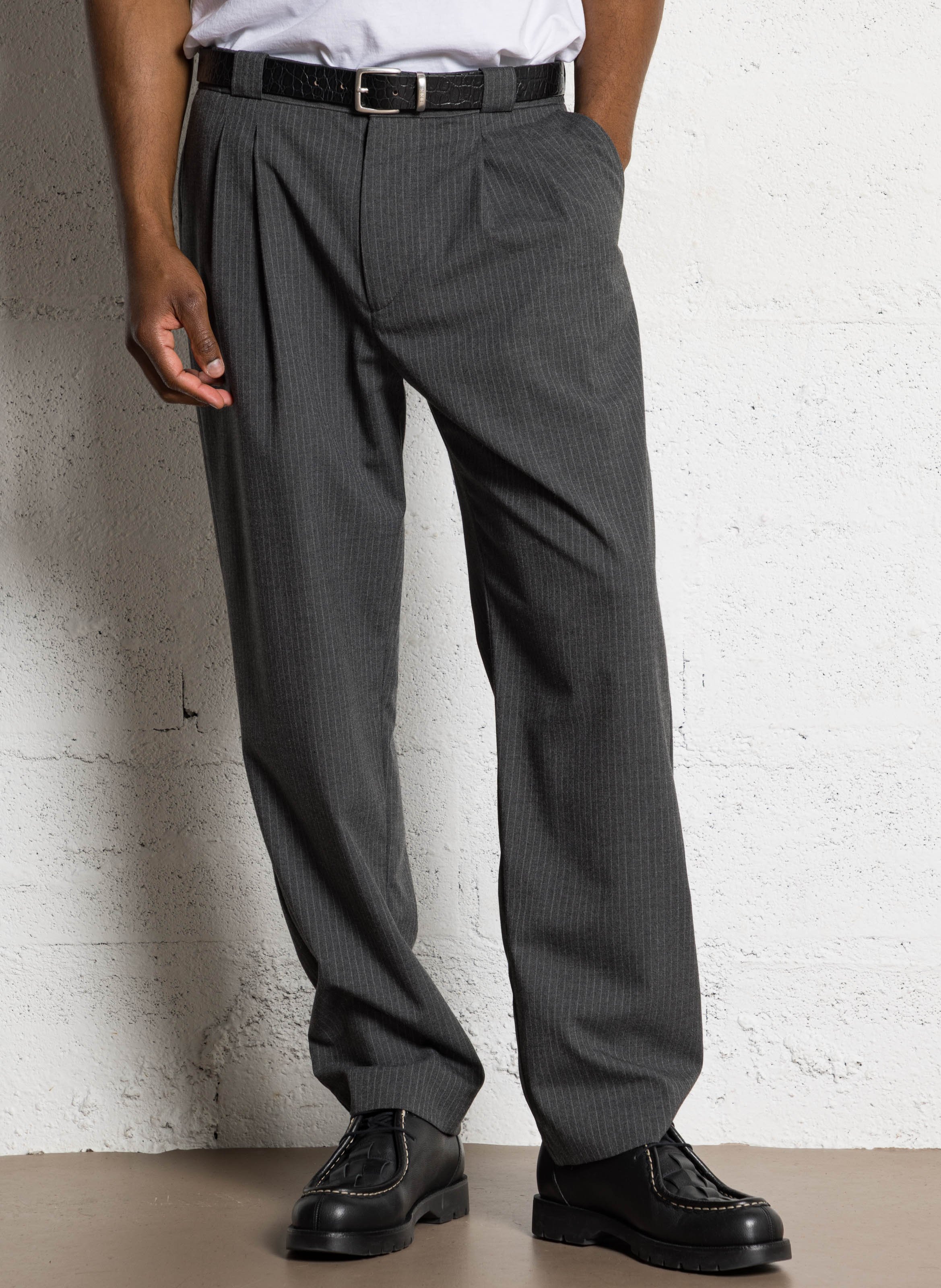 Pantalon de costume à rayures IKKS Gris