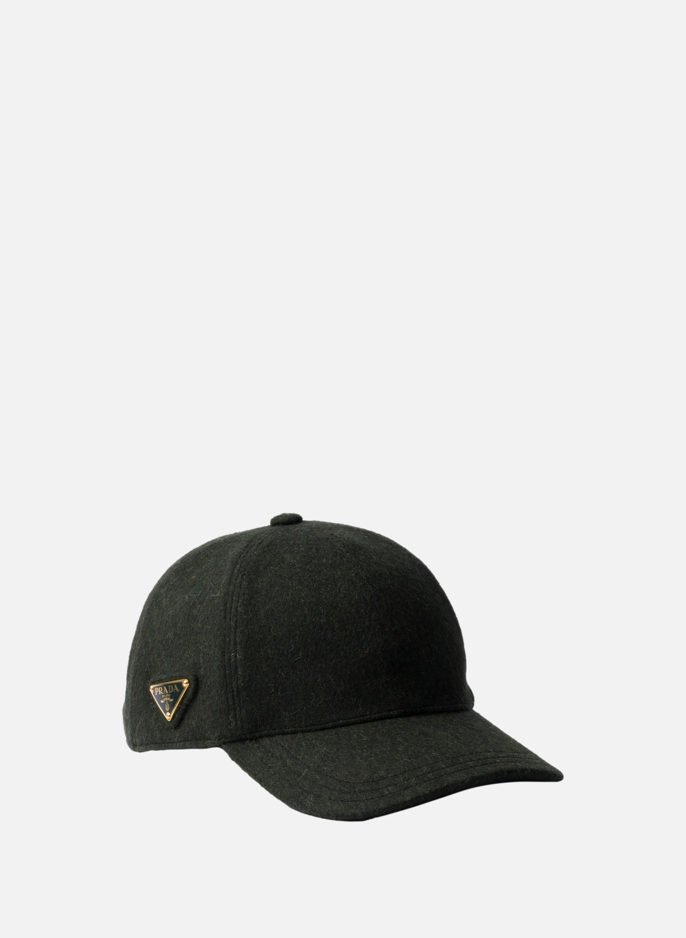 Casquette de baseball en tissu loden PRADA Vert