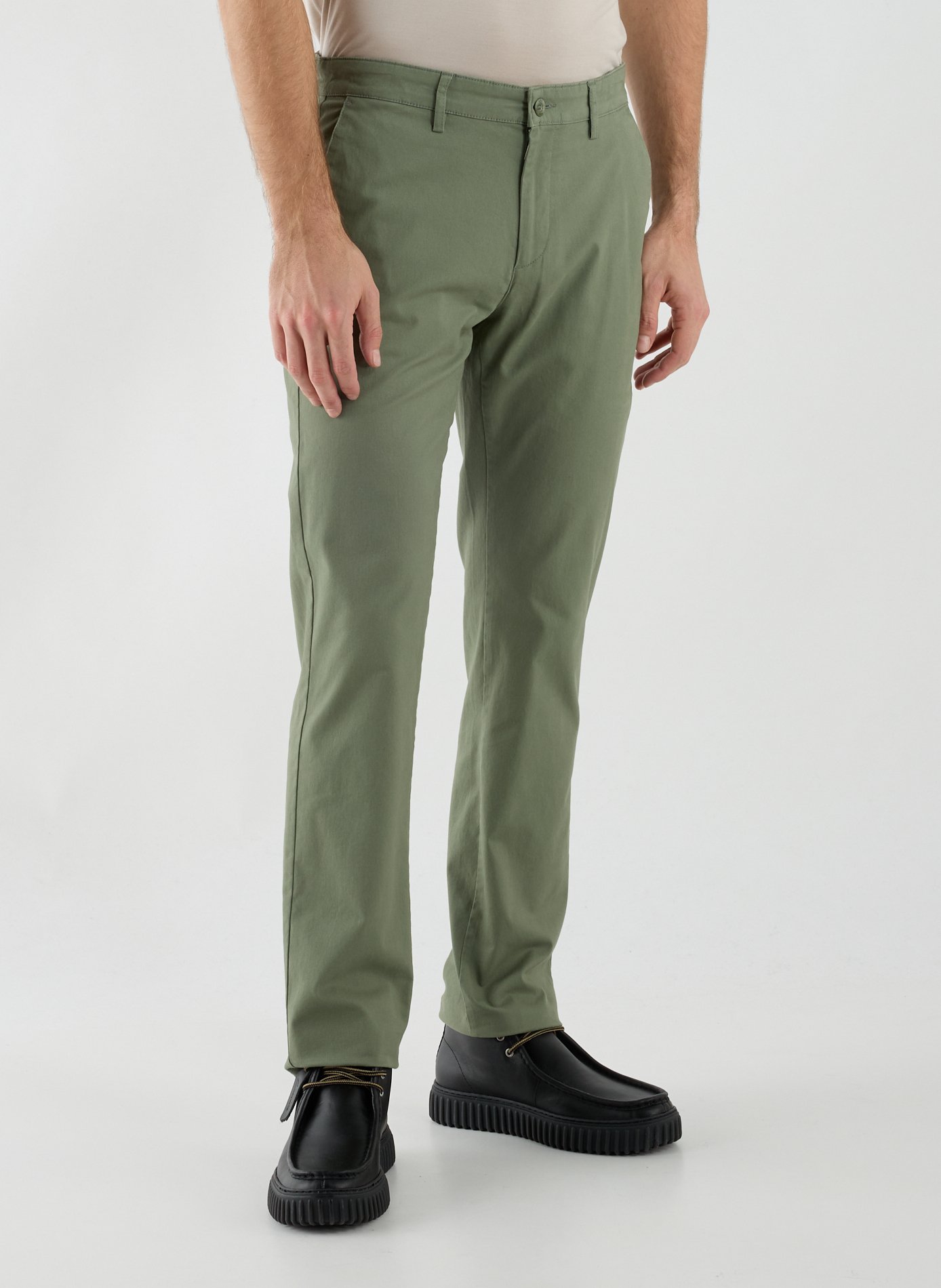 Pantalon slim en coton mélangé AIGLE Vert