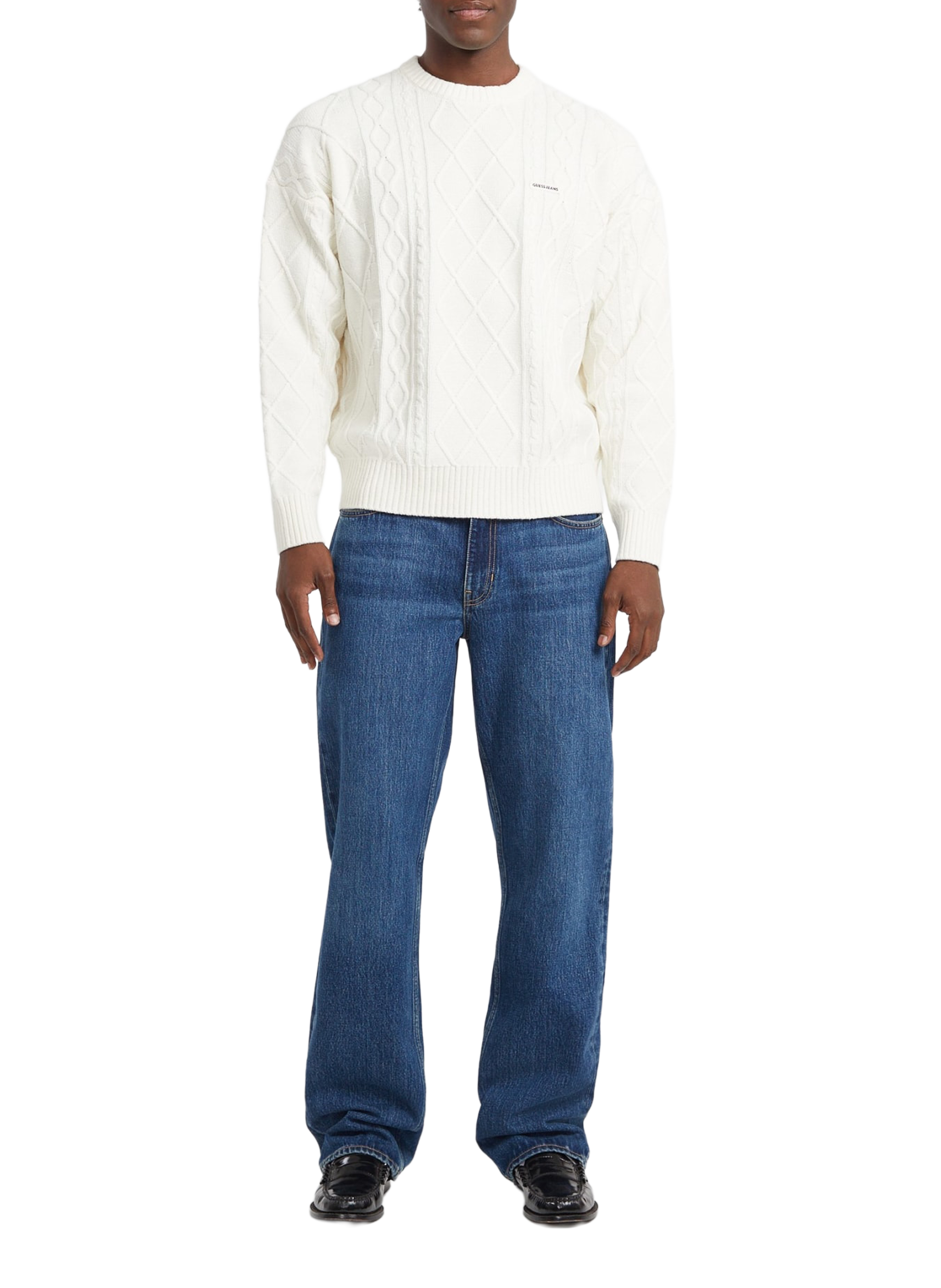 Cotton-blend jumper GUESS Beige