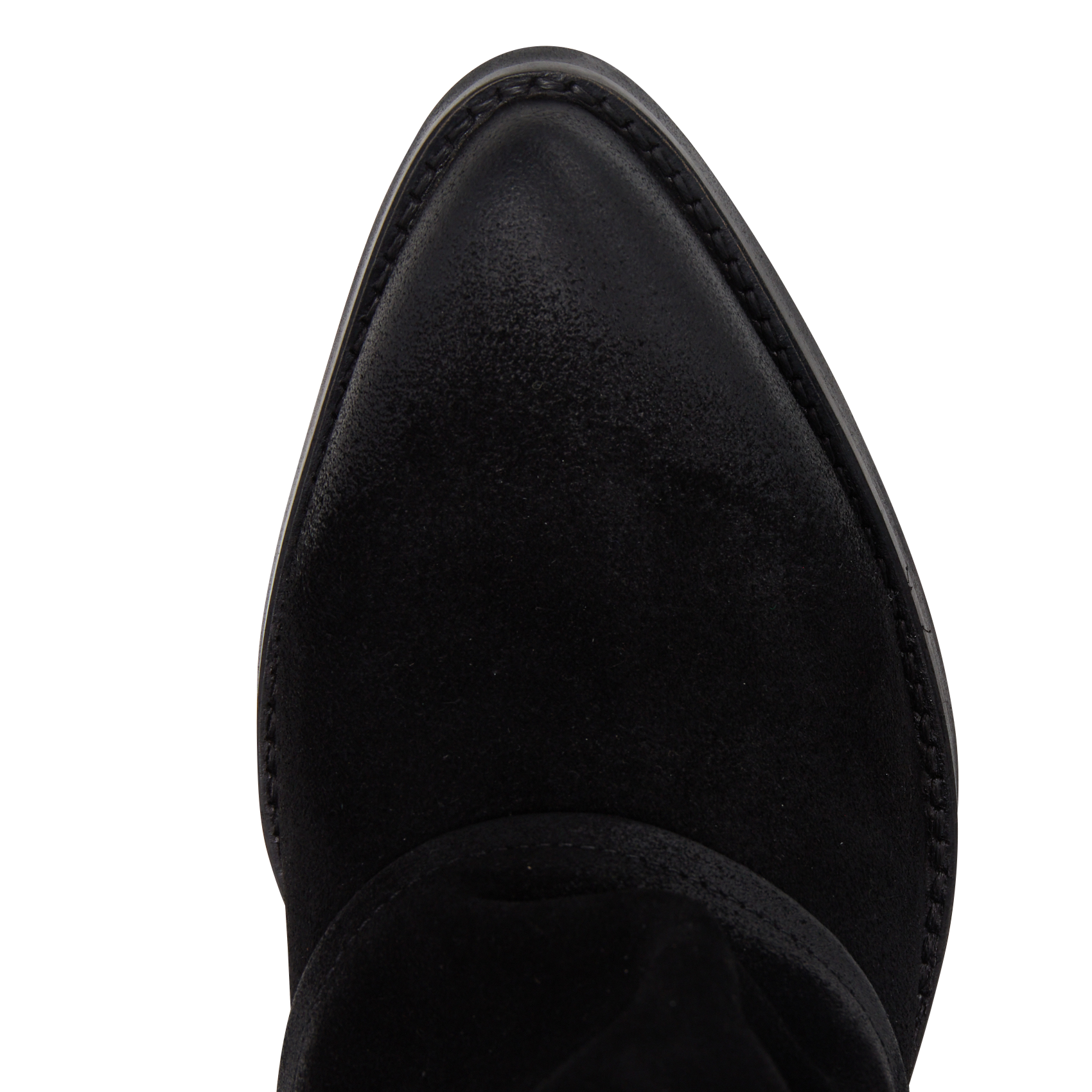 Bottes à talons en cuir velours IKKS Noir