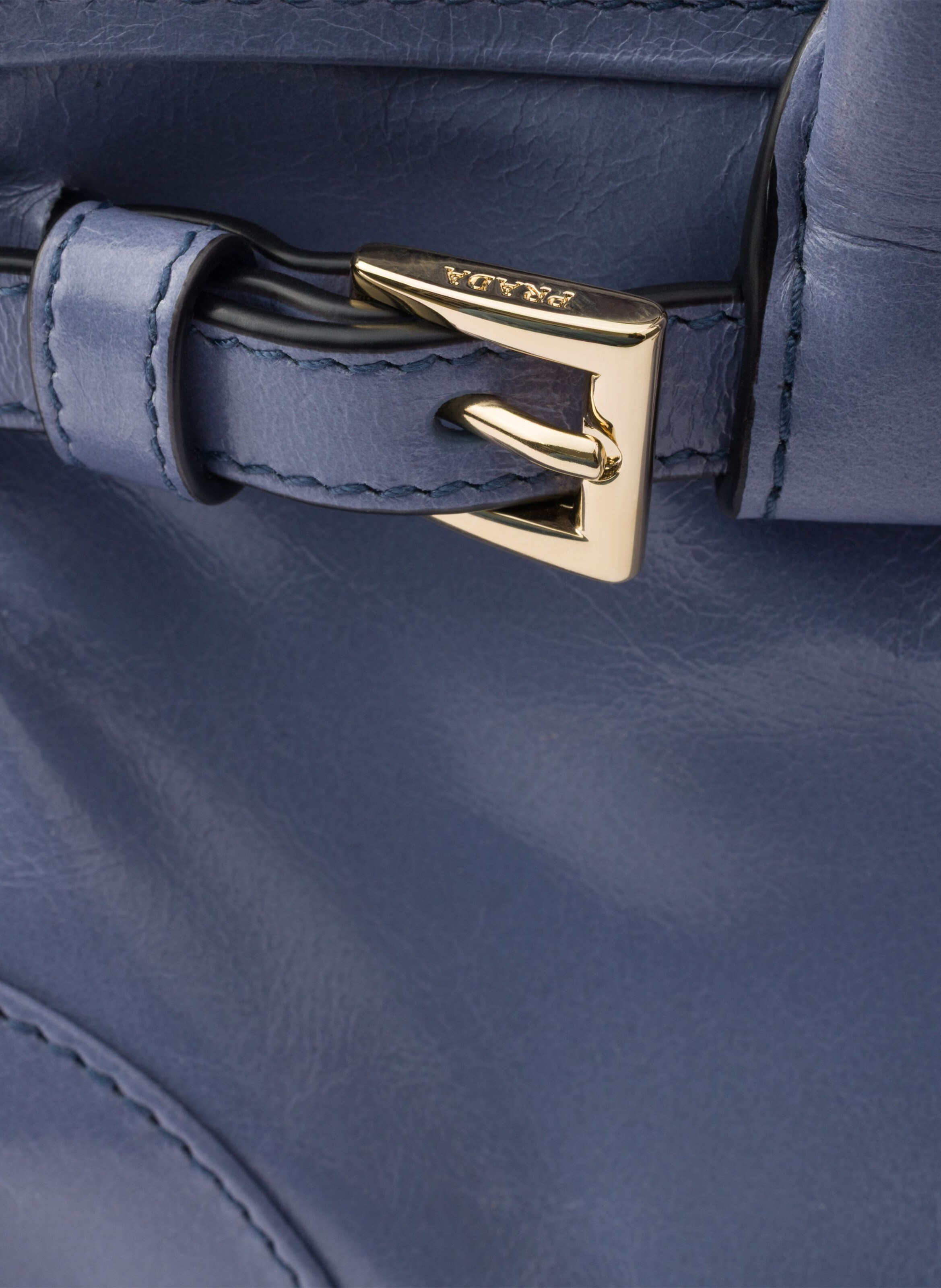 Mini sac à main prada bonnie en cuir PRADA Bleu