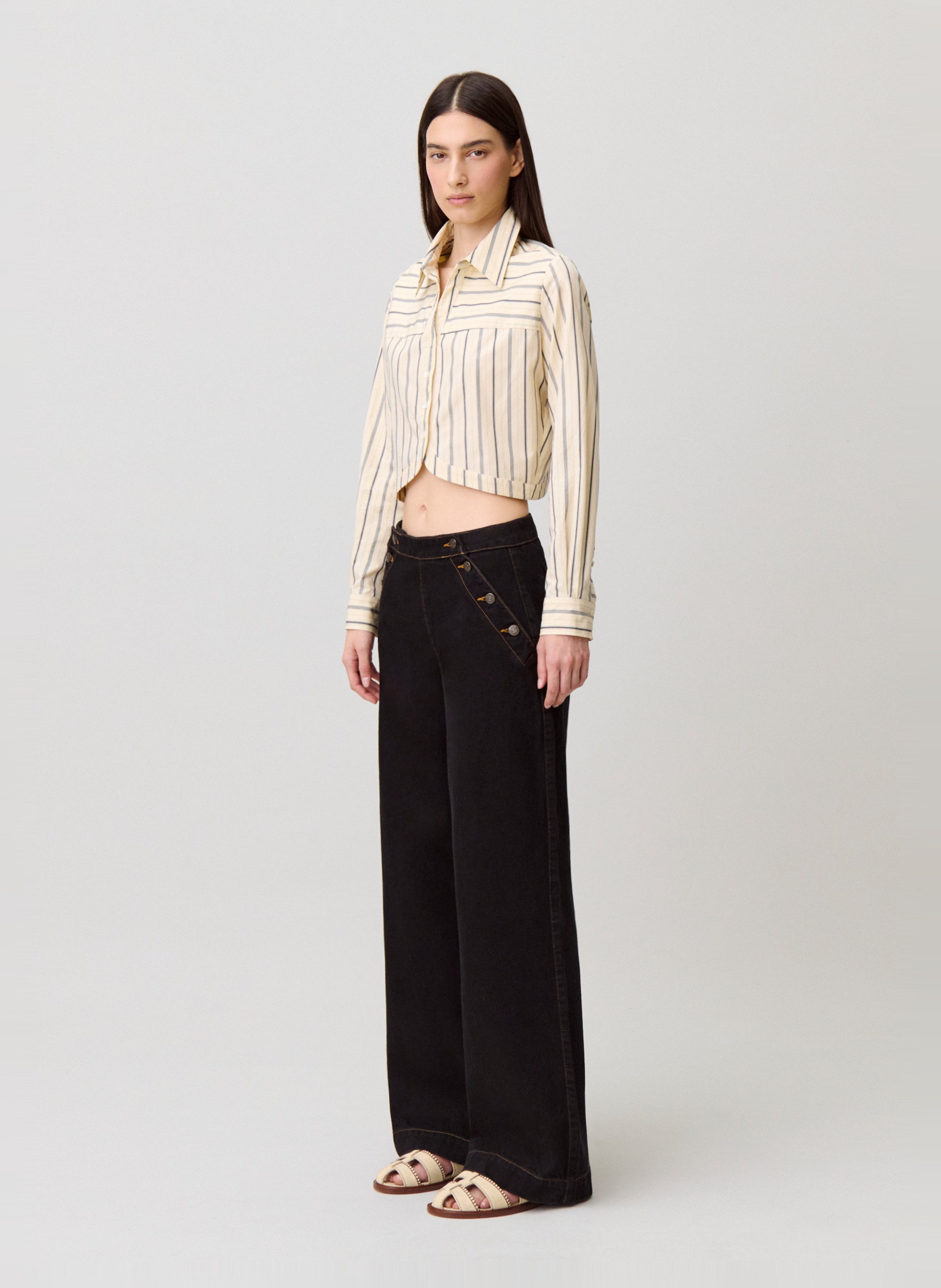 Jean large en coton CLAUDIE PIERLOT Noir