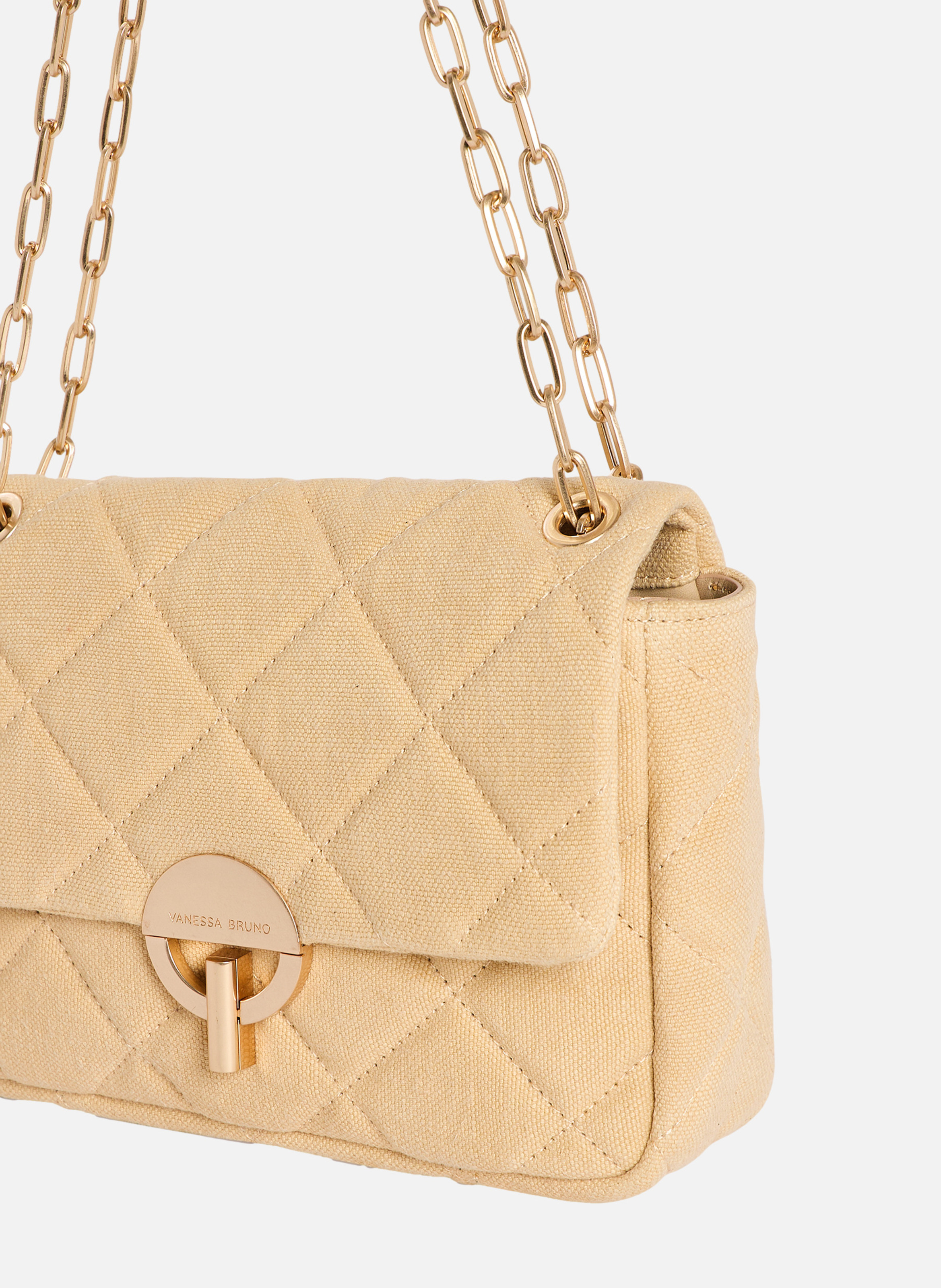 Grand sac moon en lin VANESSA BRUNO Orange