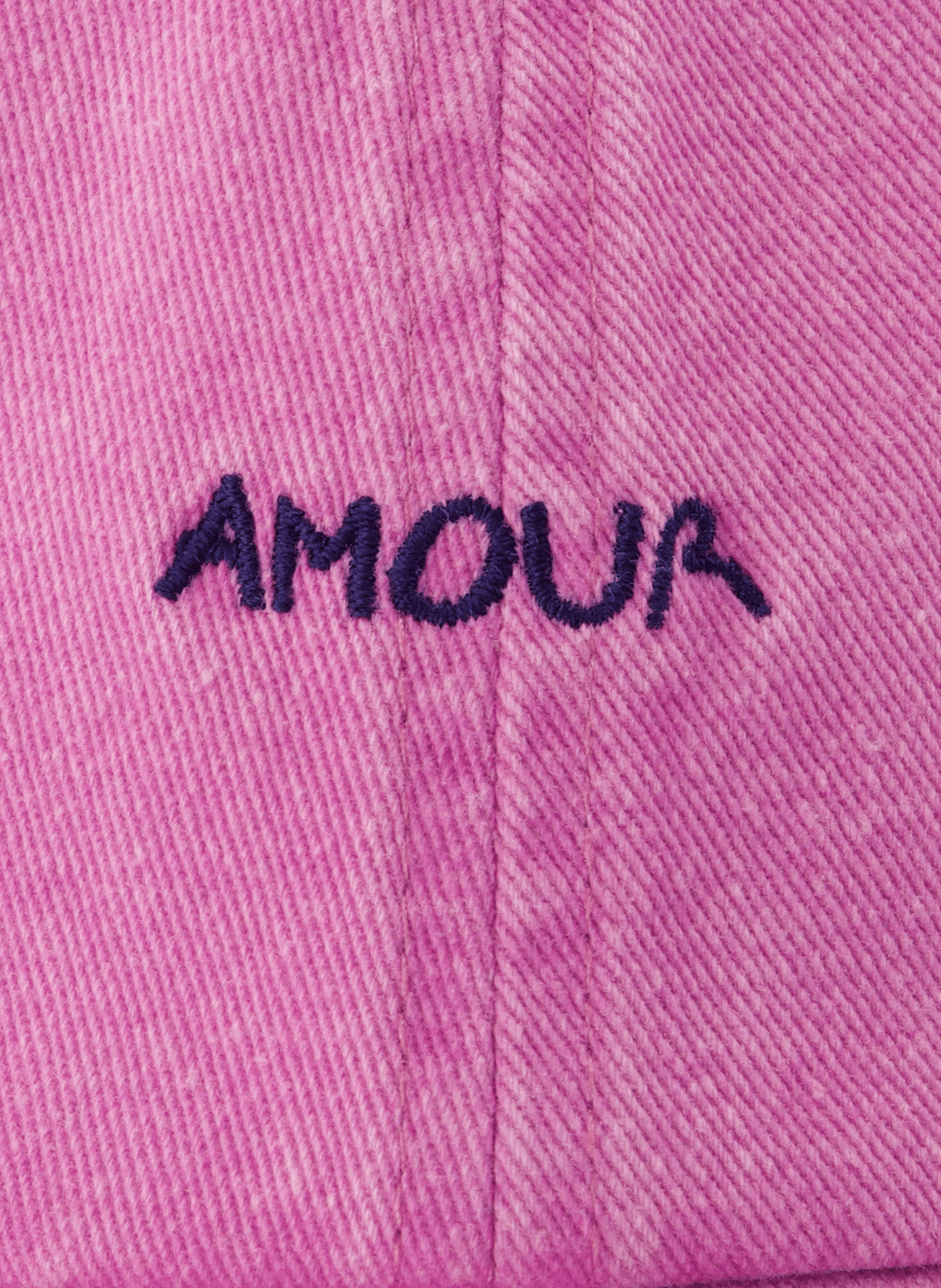 Embroidered Love Cotton Cap MAISON LABICHE Pink