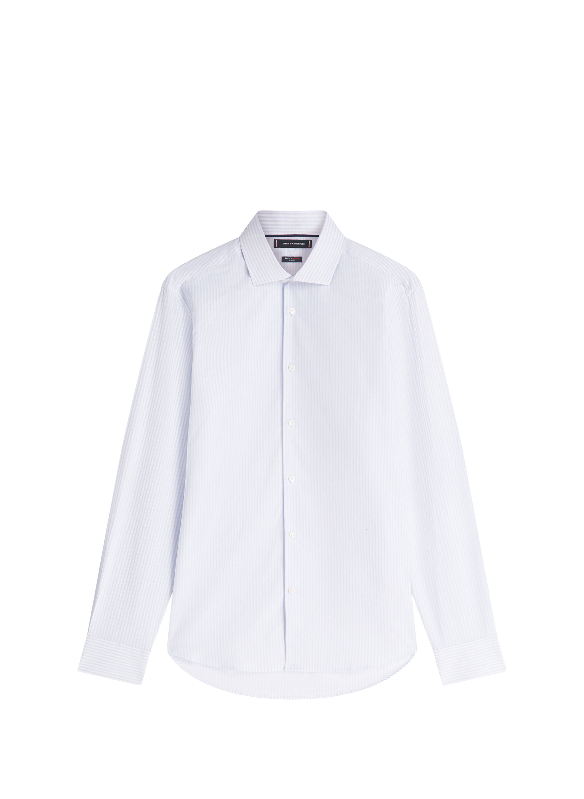 Chemise rayée en coton et lin TOMMY HILFIGER Bleu