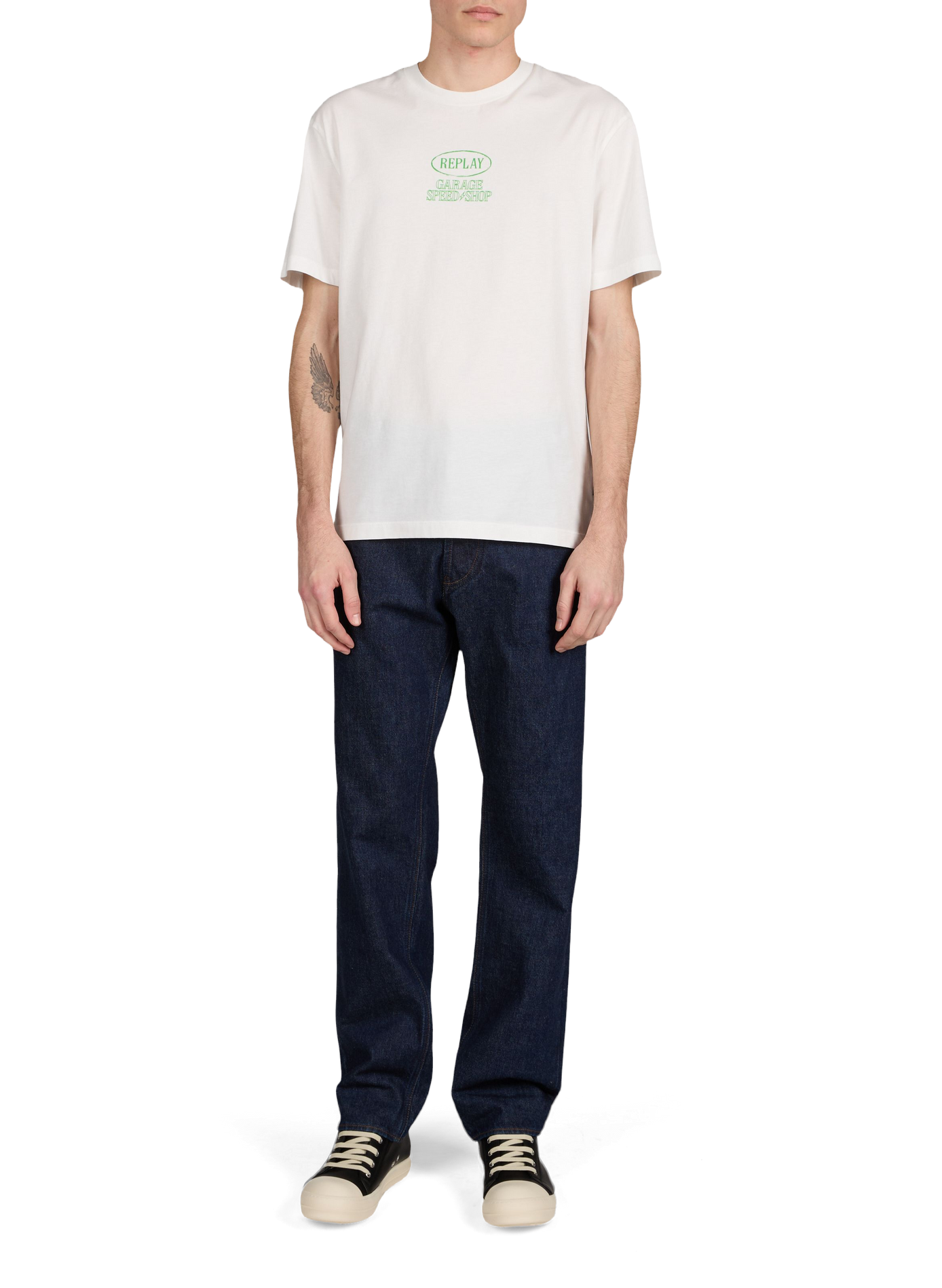 Jean droit en coton STONE ISLAND Bleu