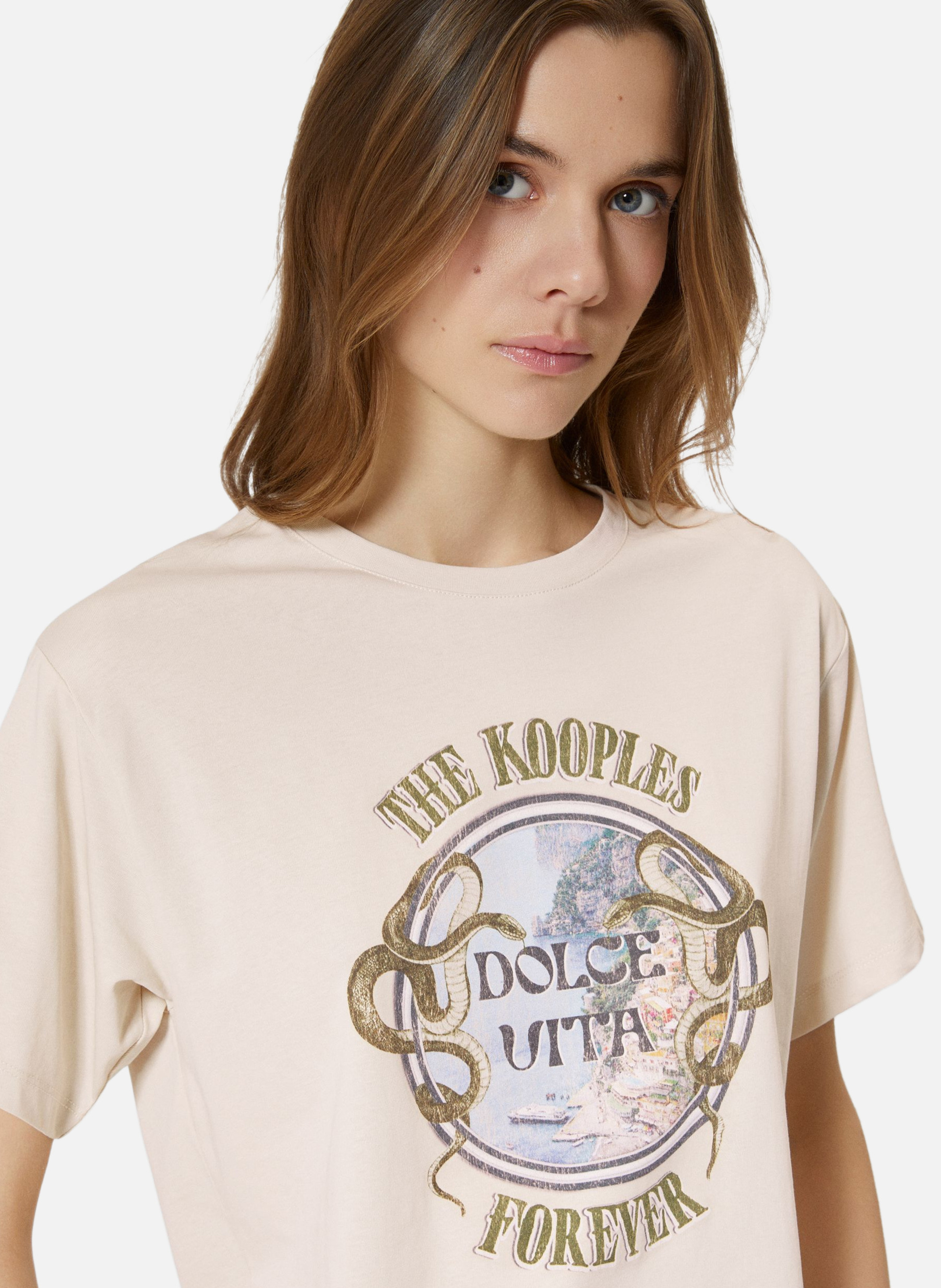 T-shirt avec sérigraphie THE KOOPLES Beige