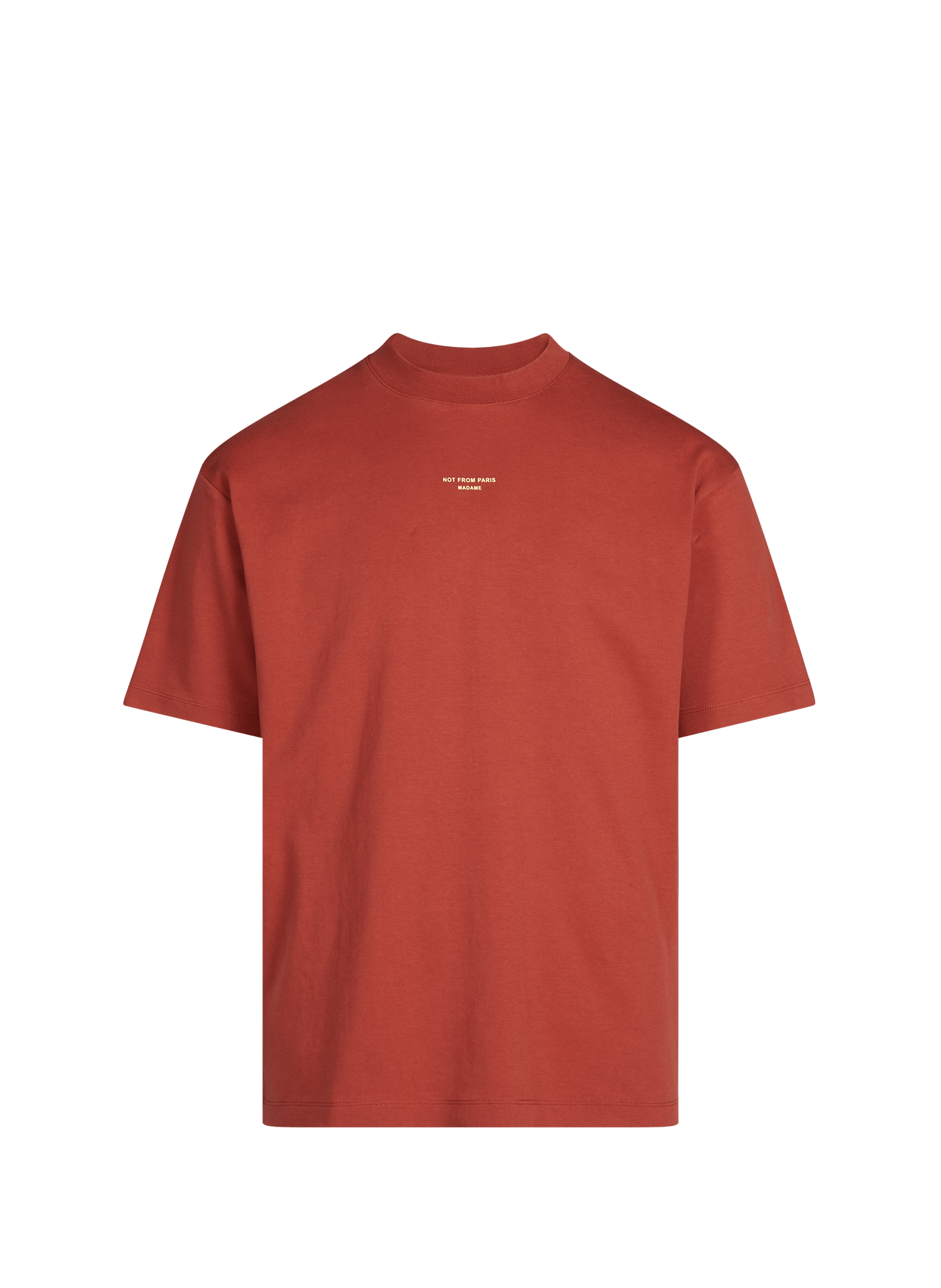 T-shirt droit Slogan classique en coton DROLE DE MONSIEUR Rouge