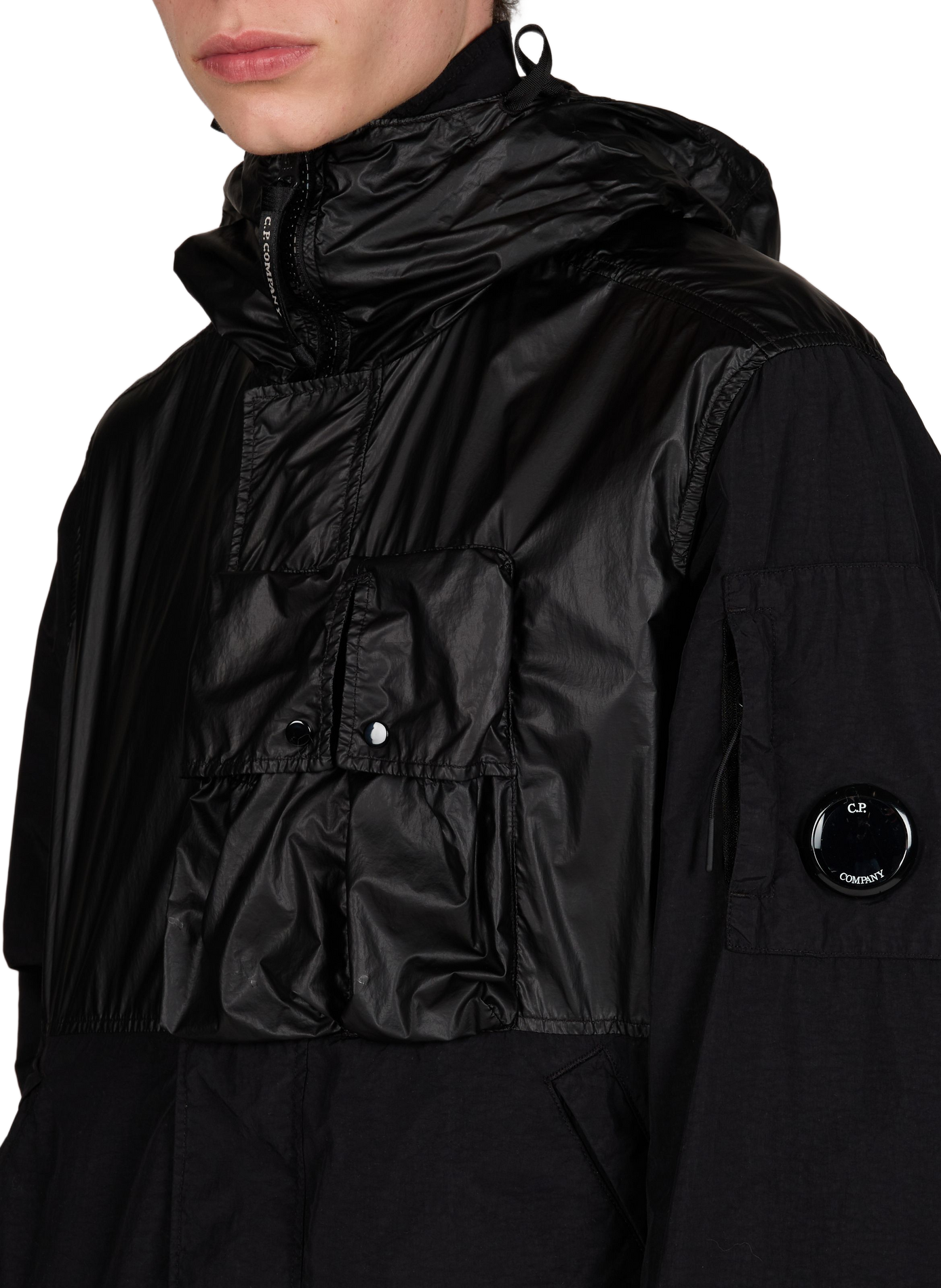 Hooded zipped jacket CP COMPANY Black