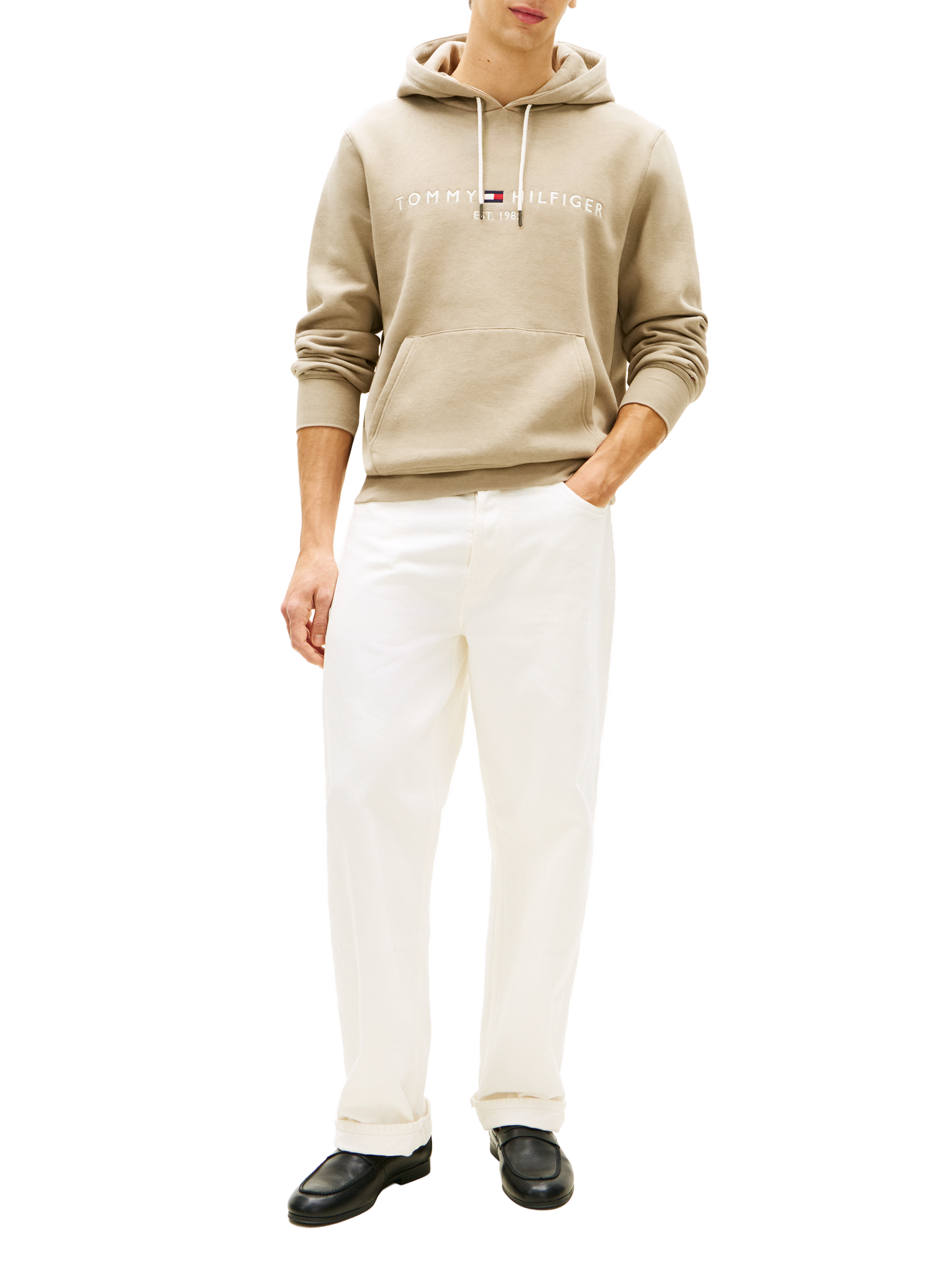 Cotton hoodie TOMMY HILFIGER Beige