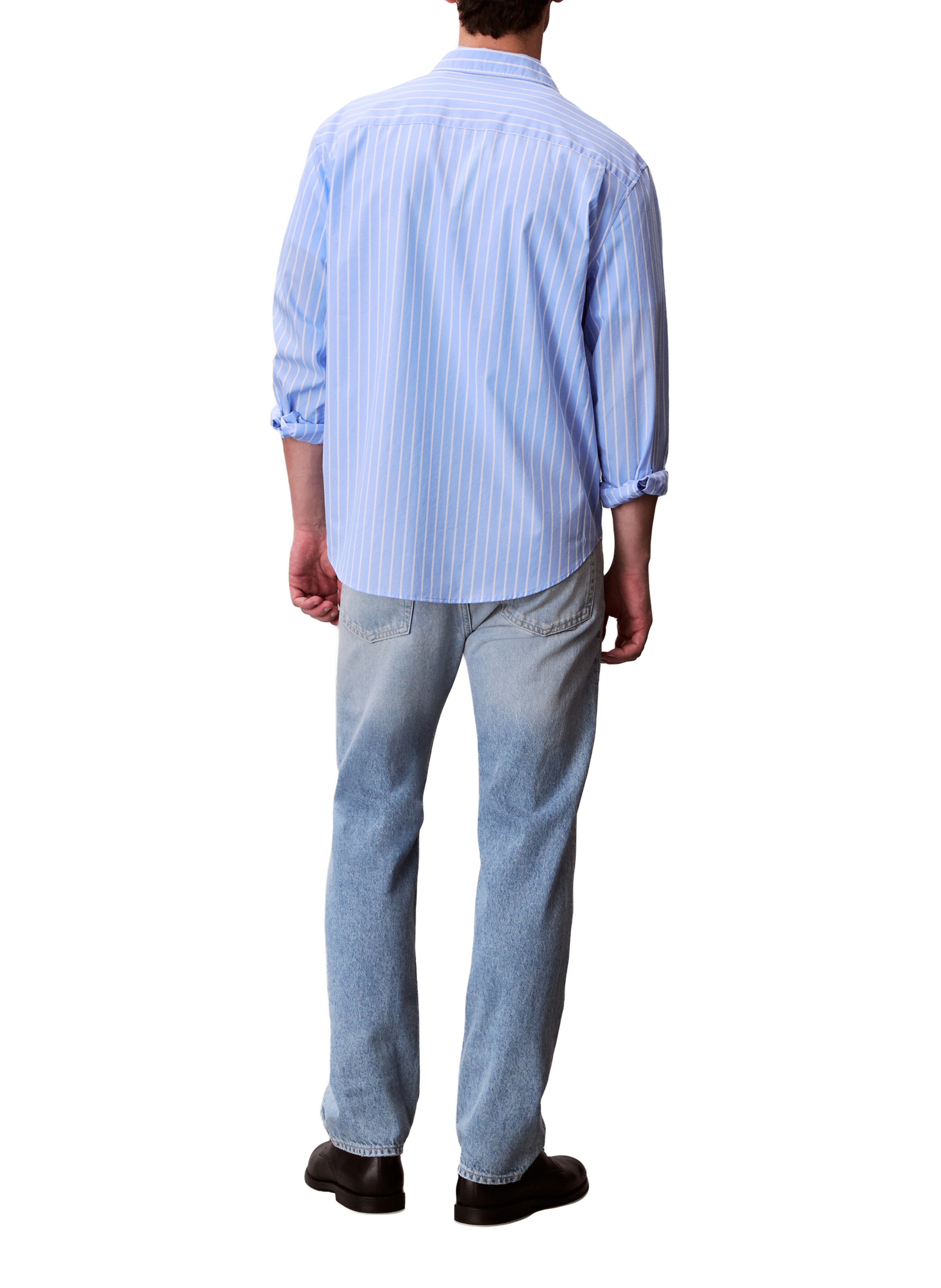 Straight leg washed denim jeans CALVIN KLEIN Blue