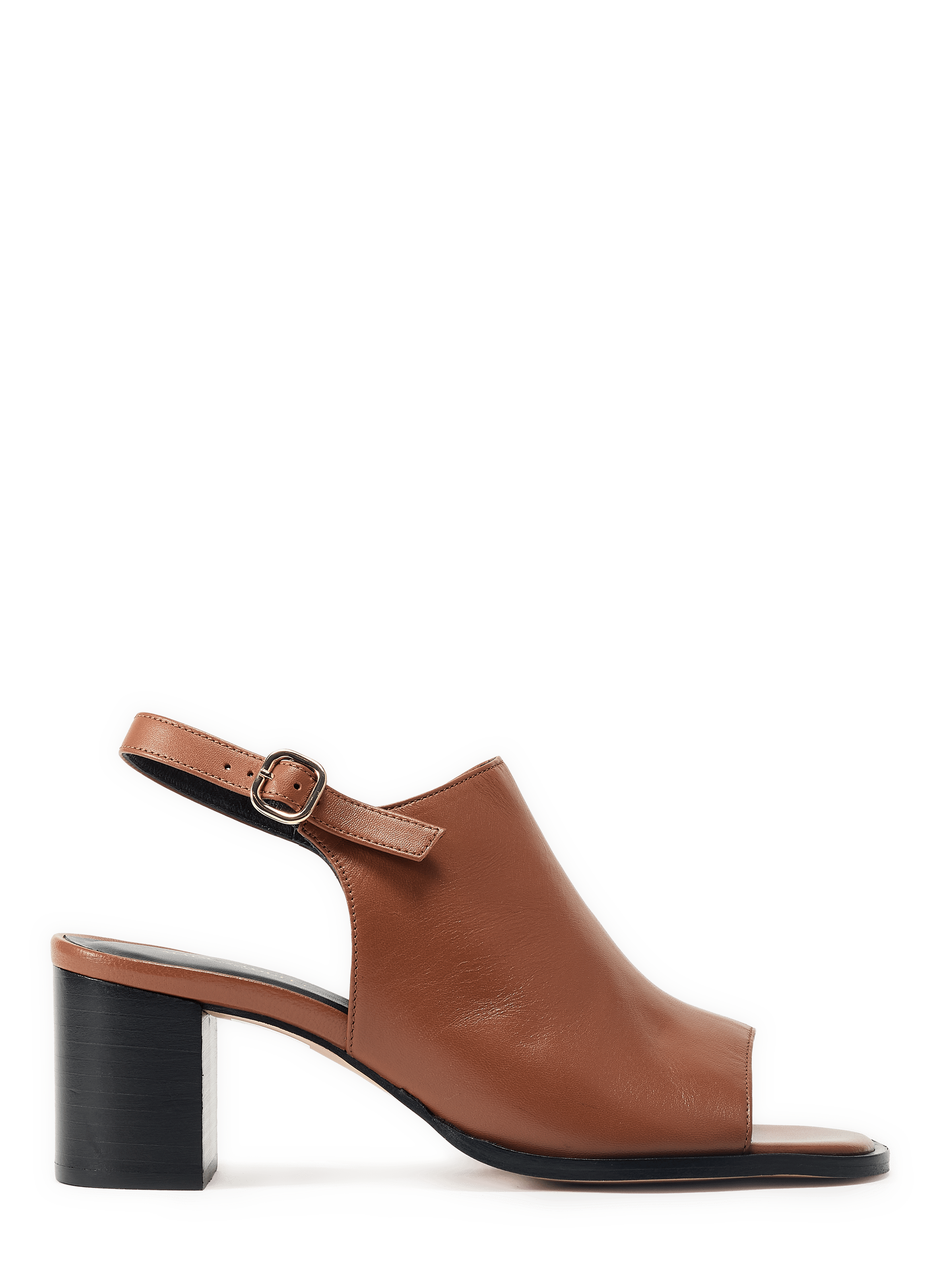 Sandales à talon Angèle en cuir MAISON TOUFET Marron