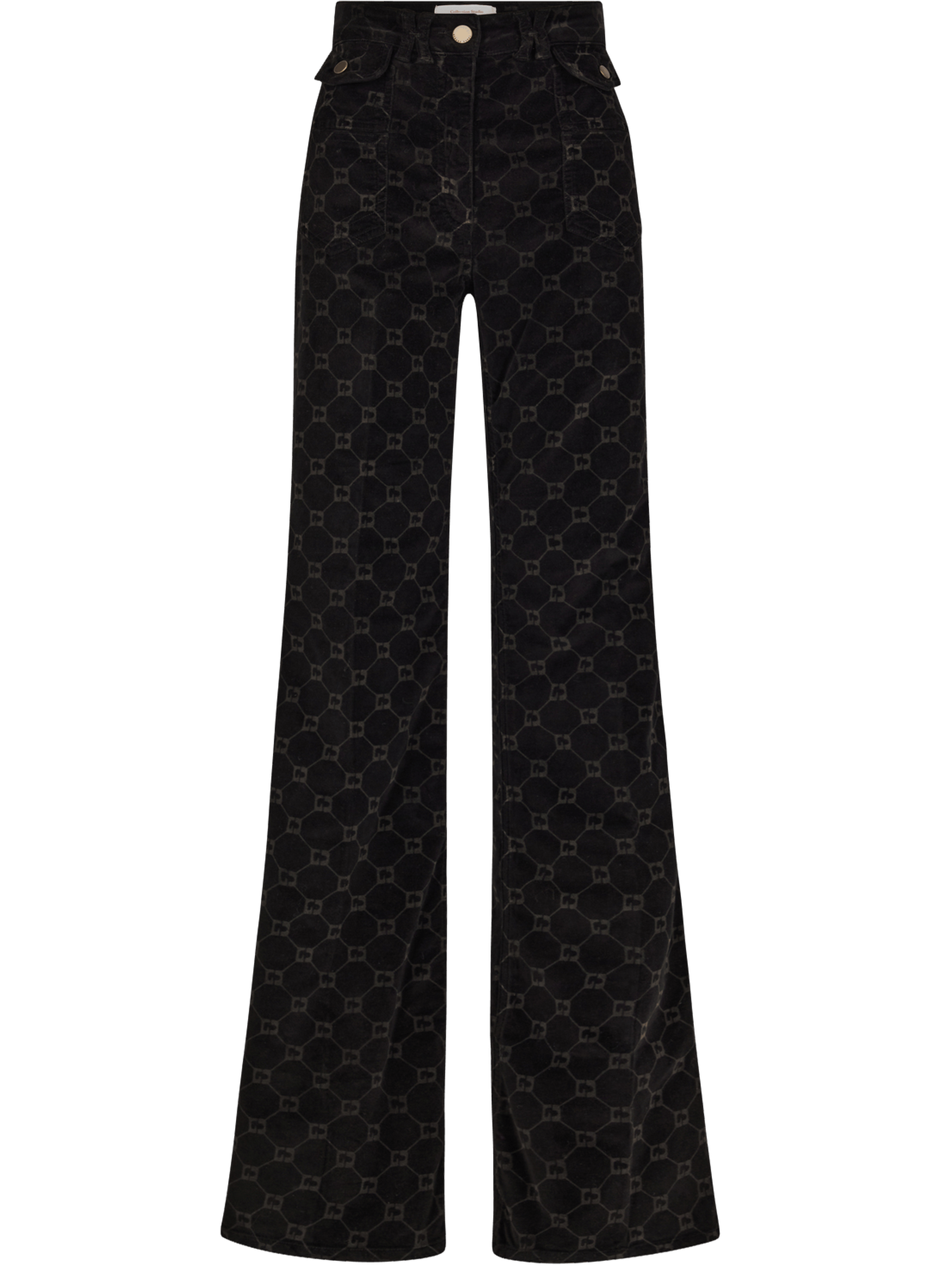 Pantalon flare en velours à monogramme - anna GERARD DAREL Noir