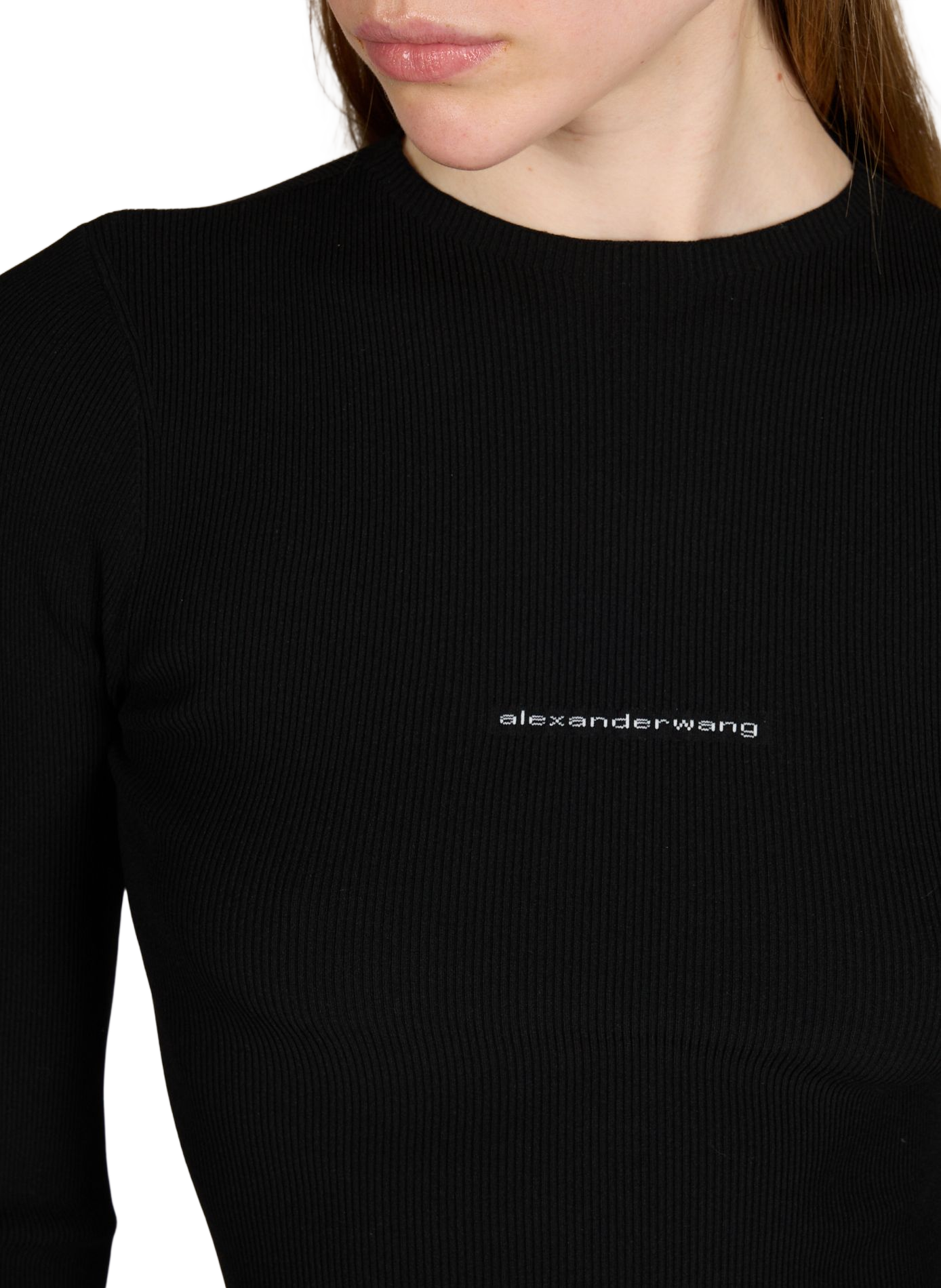Pull ajusté en maille ALEXANDER WANG Noir