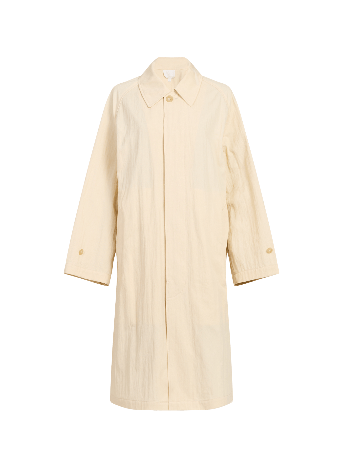 Trench uni à col classique en coton mélangé A.P.C. Beige