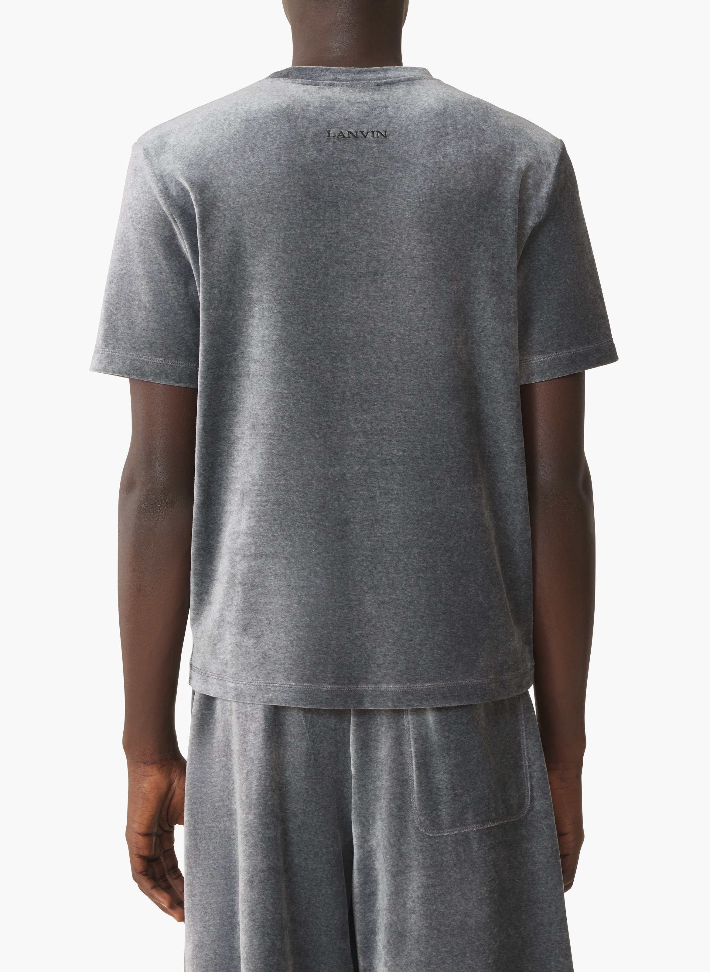 T-shirt en velours LANVIN Gris