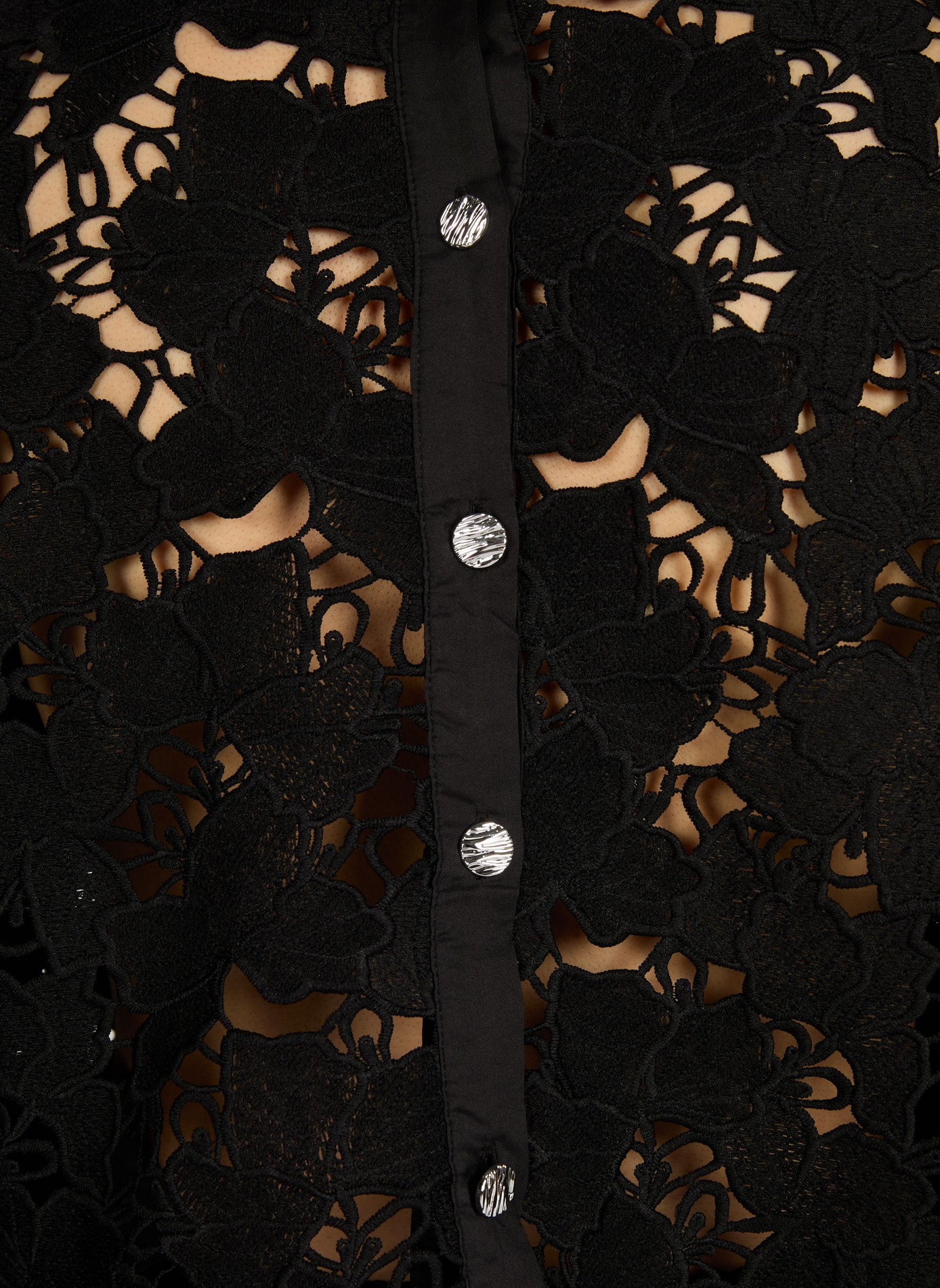 Long-sleeve lace top VILA Black