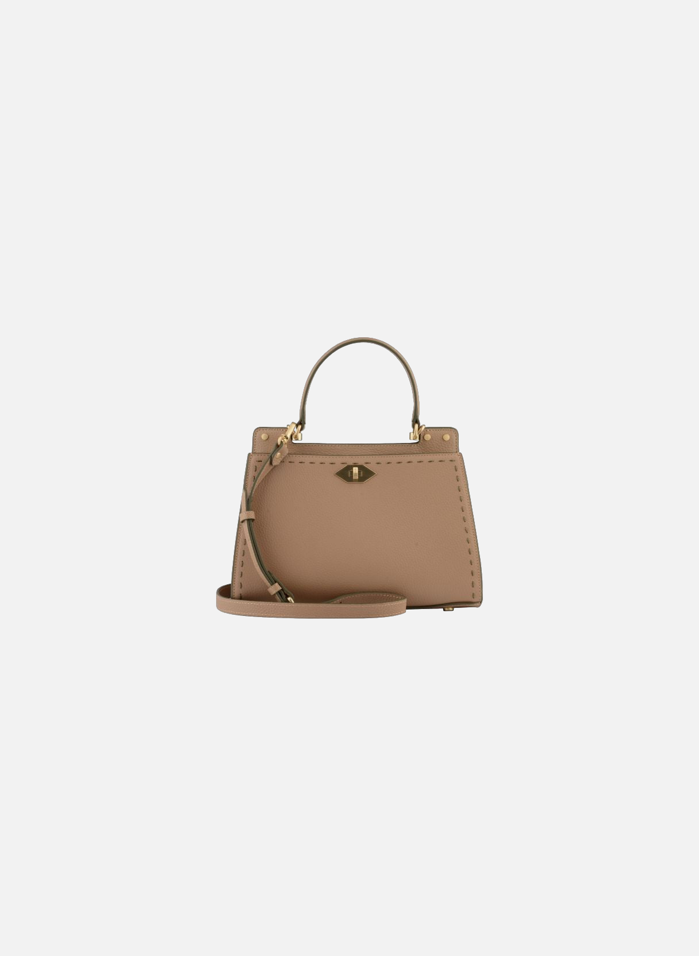Trianon | sac à main micro en cuir de vachette POURCHET Kaki