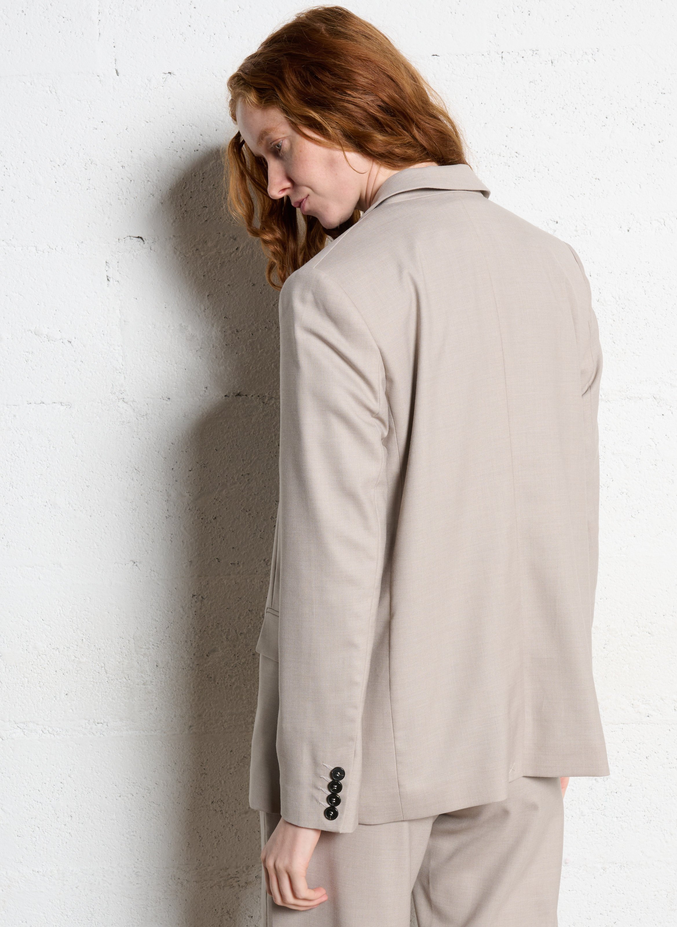 Veste de costume droite  col tailleur IKKS Beige