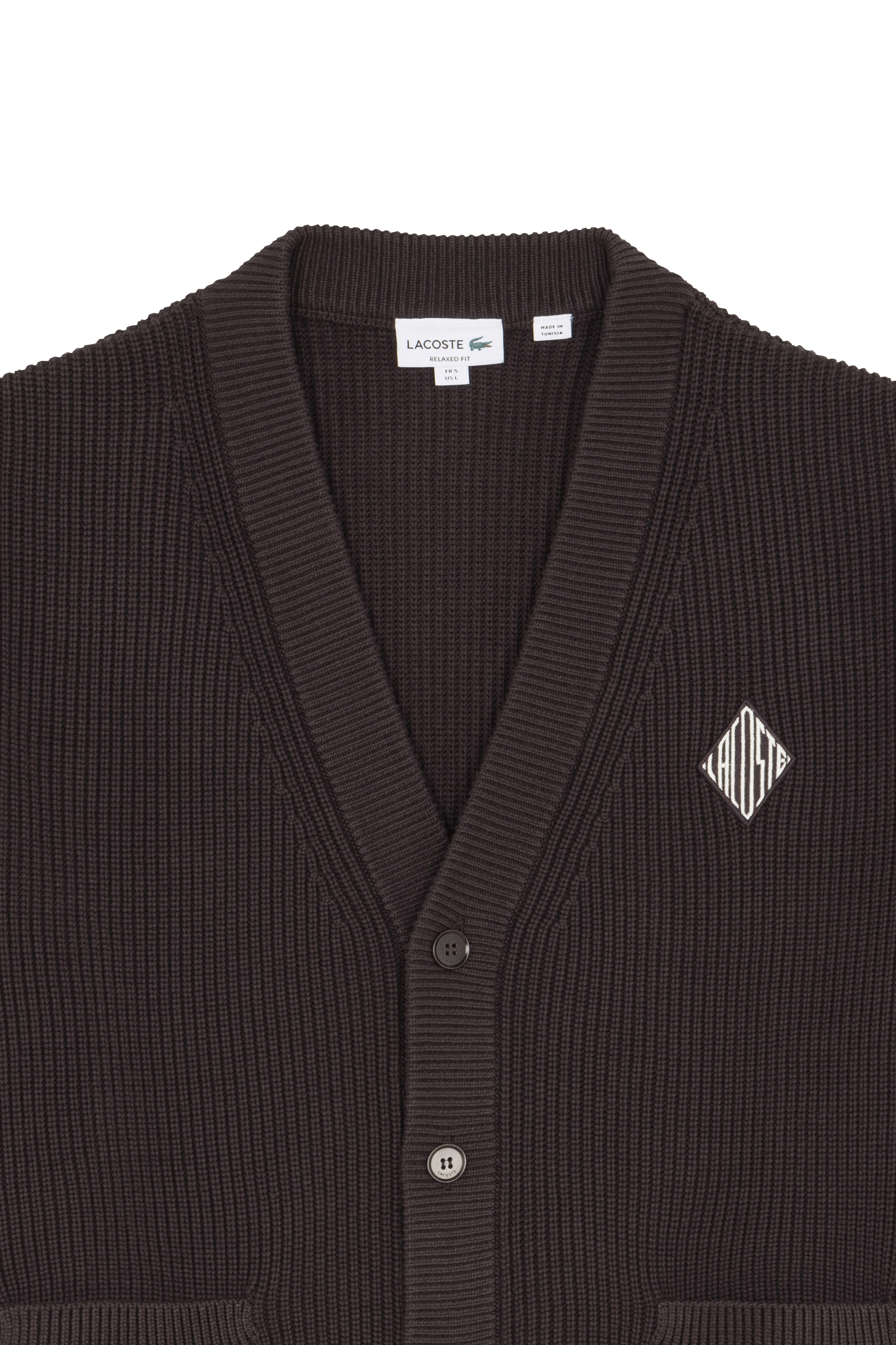 Cardigan tricot LACOSTE Marron
