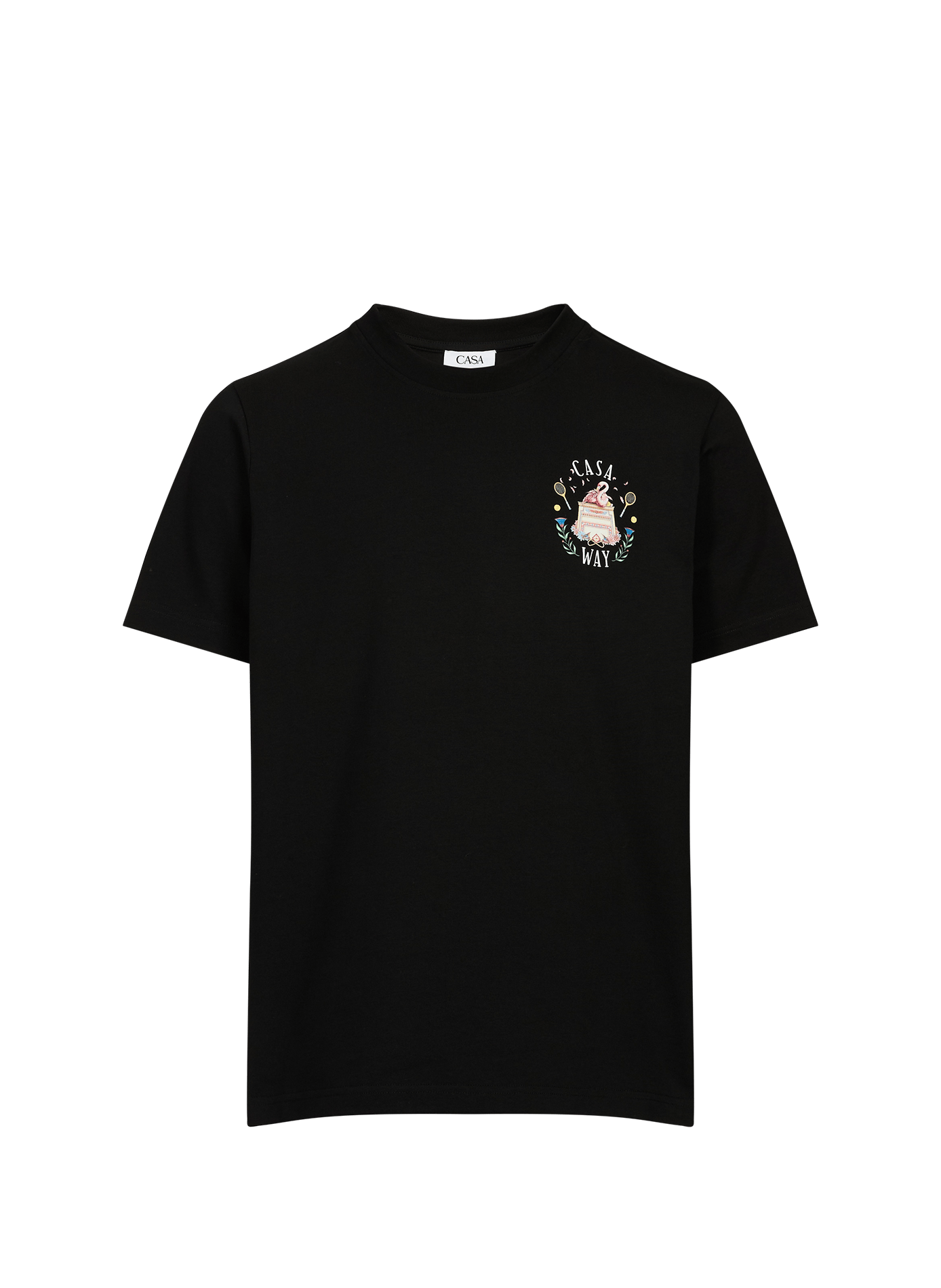 Round neck T-shirt with printed back in cotton CASABLANCA PARIS Multicolour