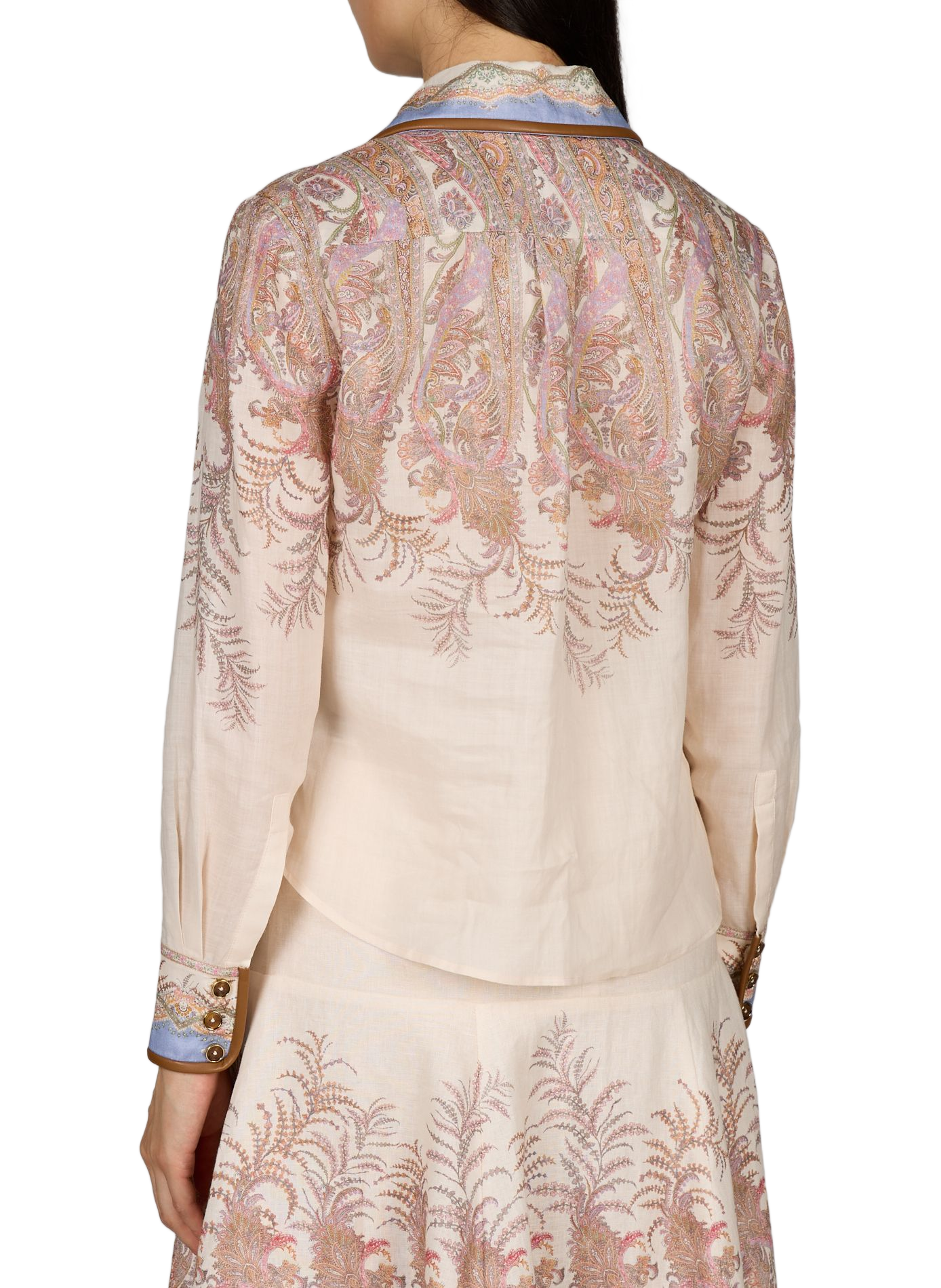 Printed shirt with cashmere motif ZIMMERMANN Pink