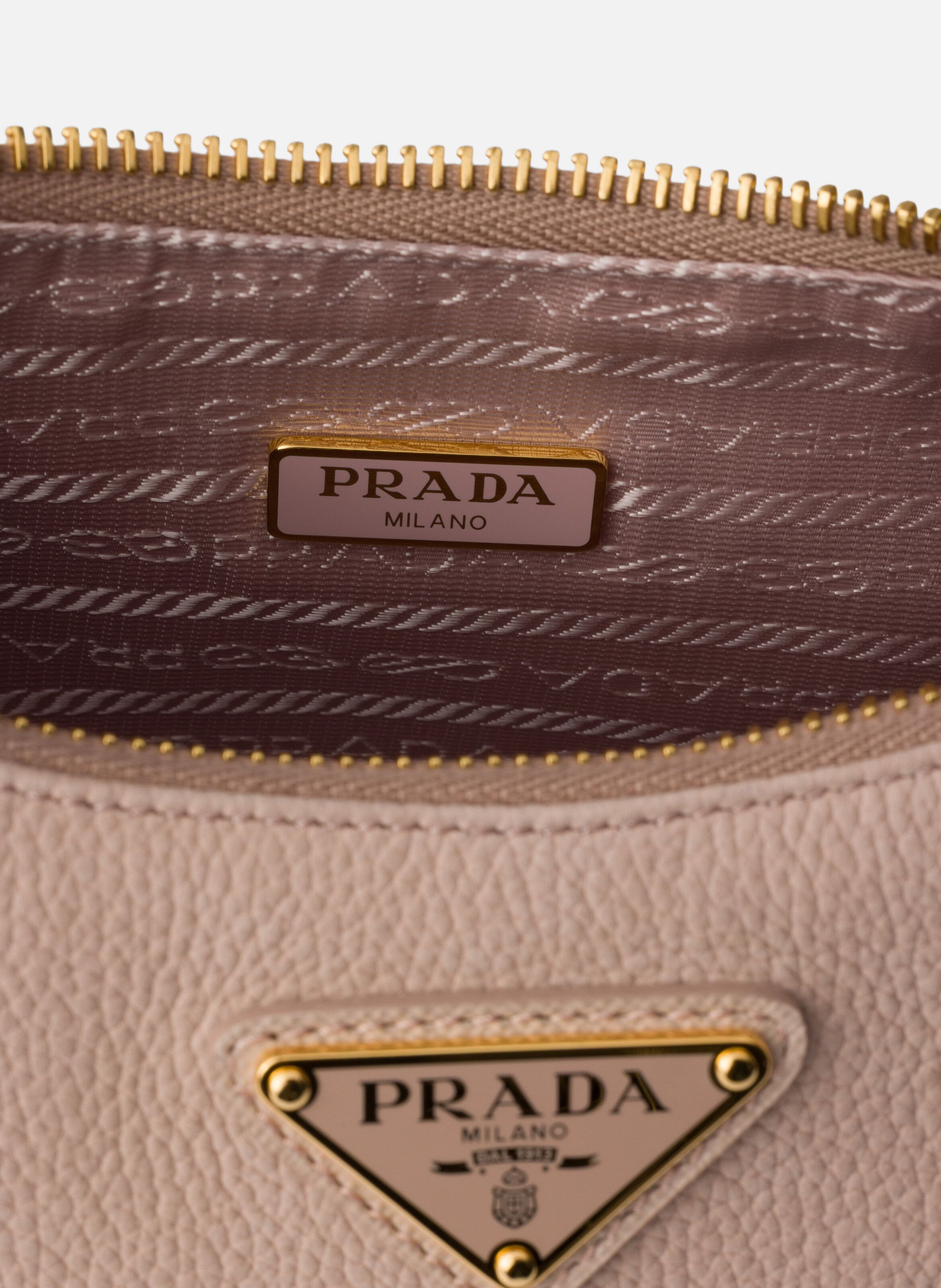 Mini sac prada re-edition 2005 en cuir nubuck et s PRADA Rose