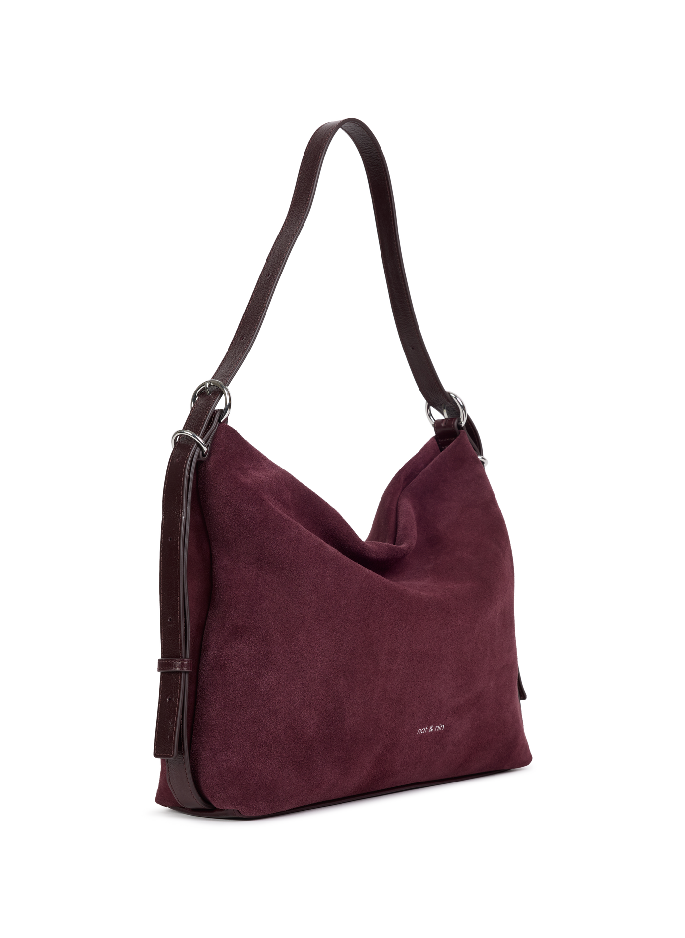 Schultertasche aus Leder NAT & NIN Violett