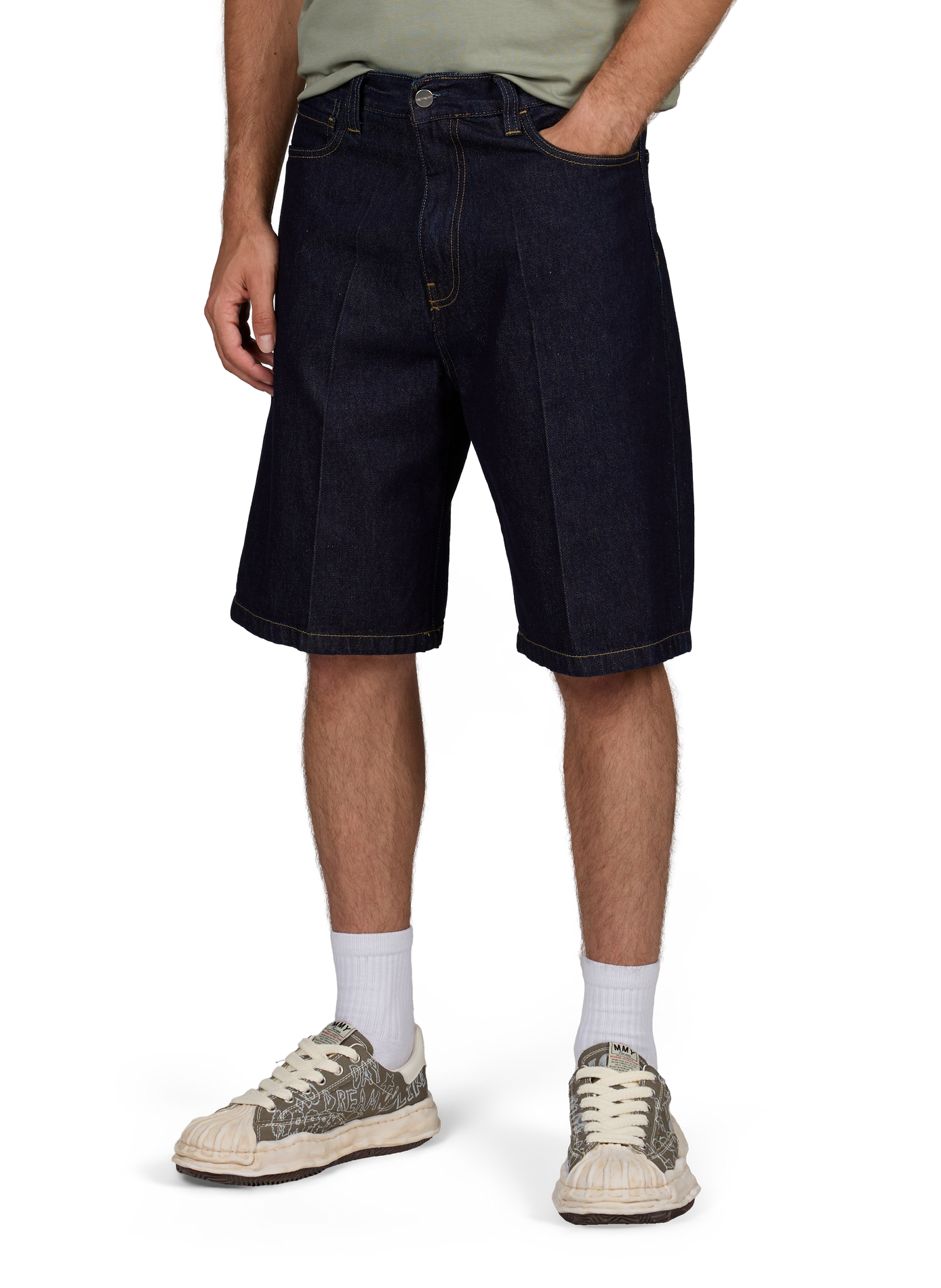 Wide-leg denim shorts CARHARTT WIP Blue