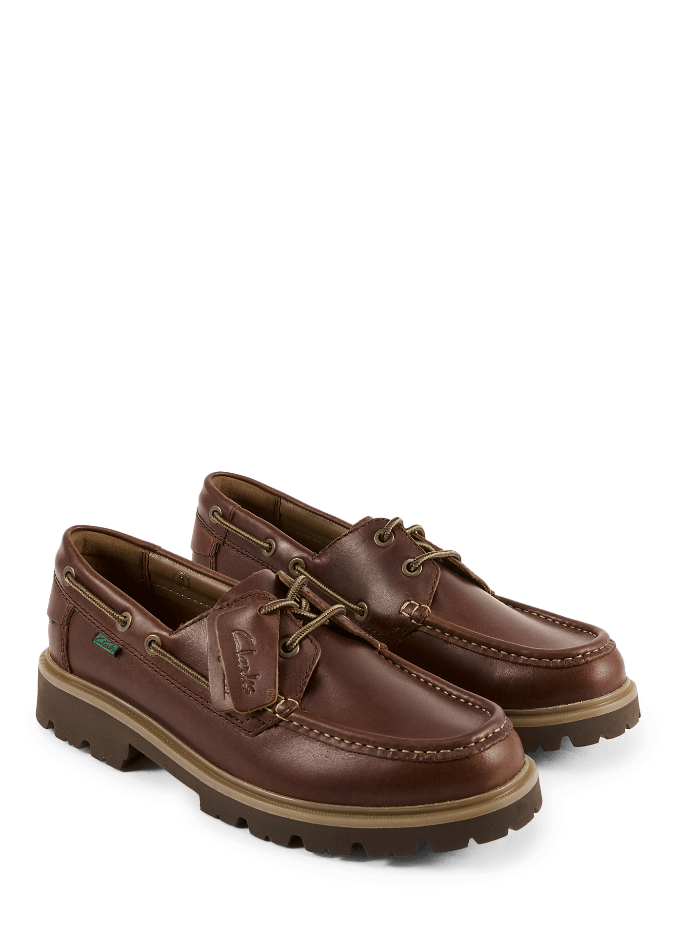 Mocassins Cleyhill Boat en cuir CLARKS Marron