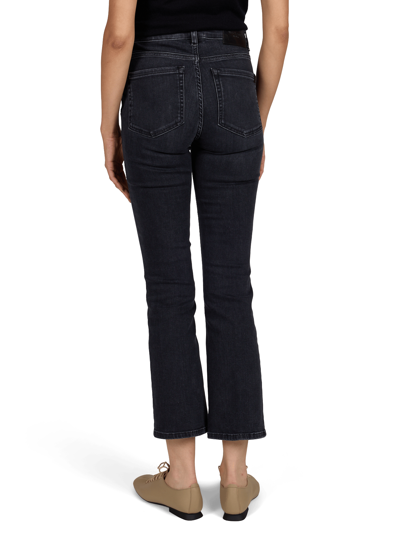Boot-cut cotton blend jeans MAX MARA WEEK END Black