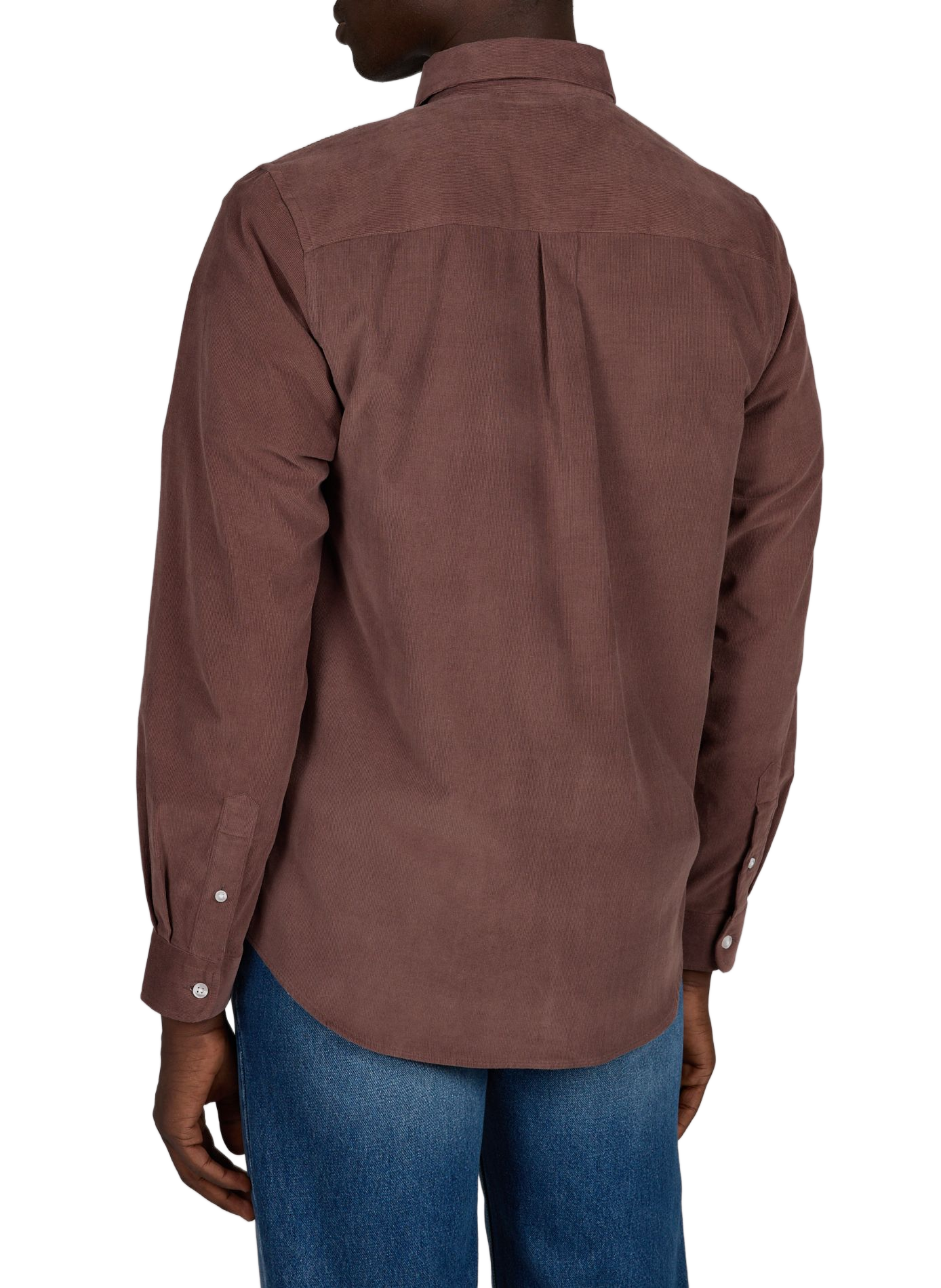 Ribbed straight cotton shirt FAGUO Red