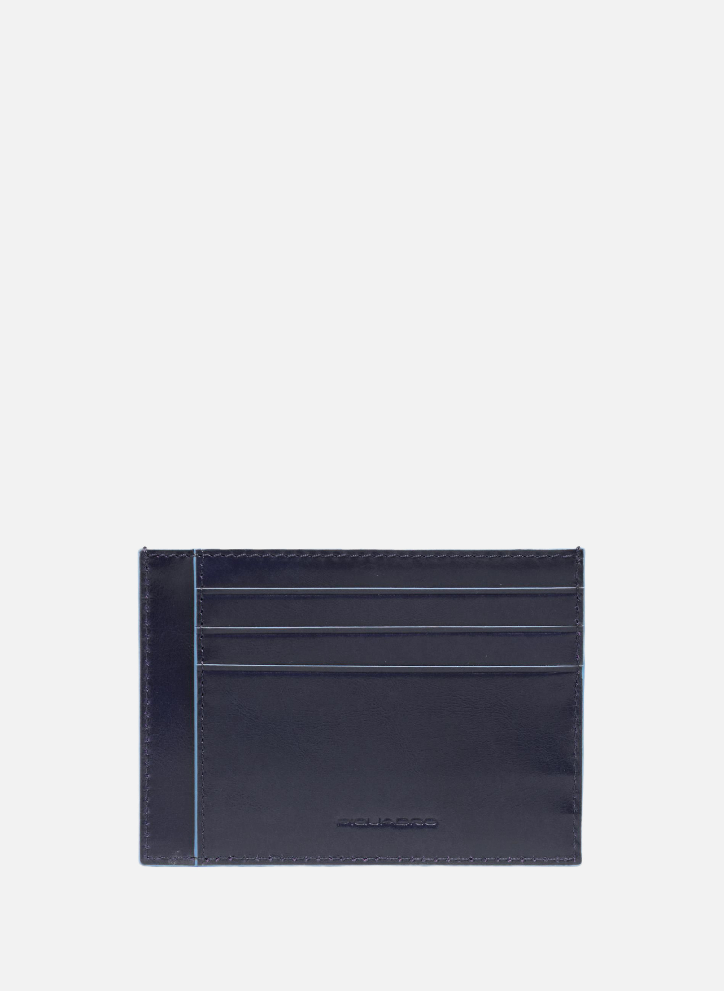 Porte-cartes de crédit homme fin en cuir PIQUADRO Bleu
