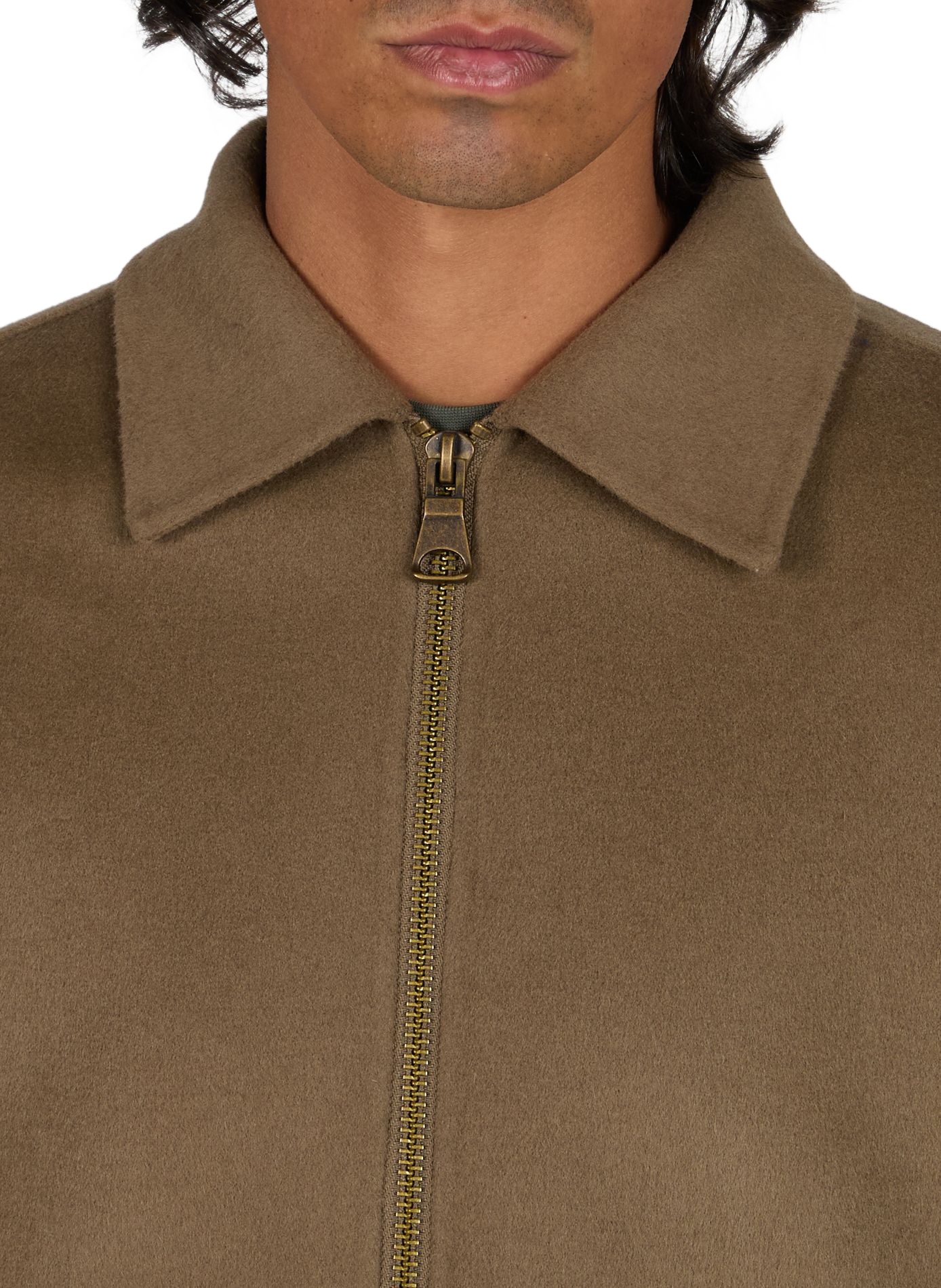 Straight wool blend jacket BELLEROSE Beige