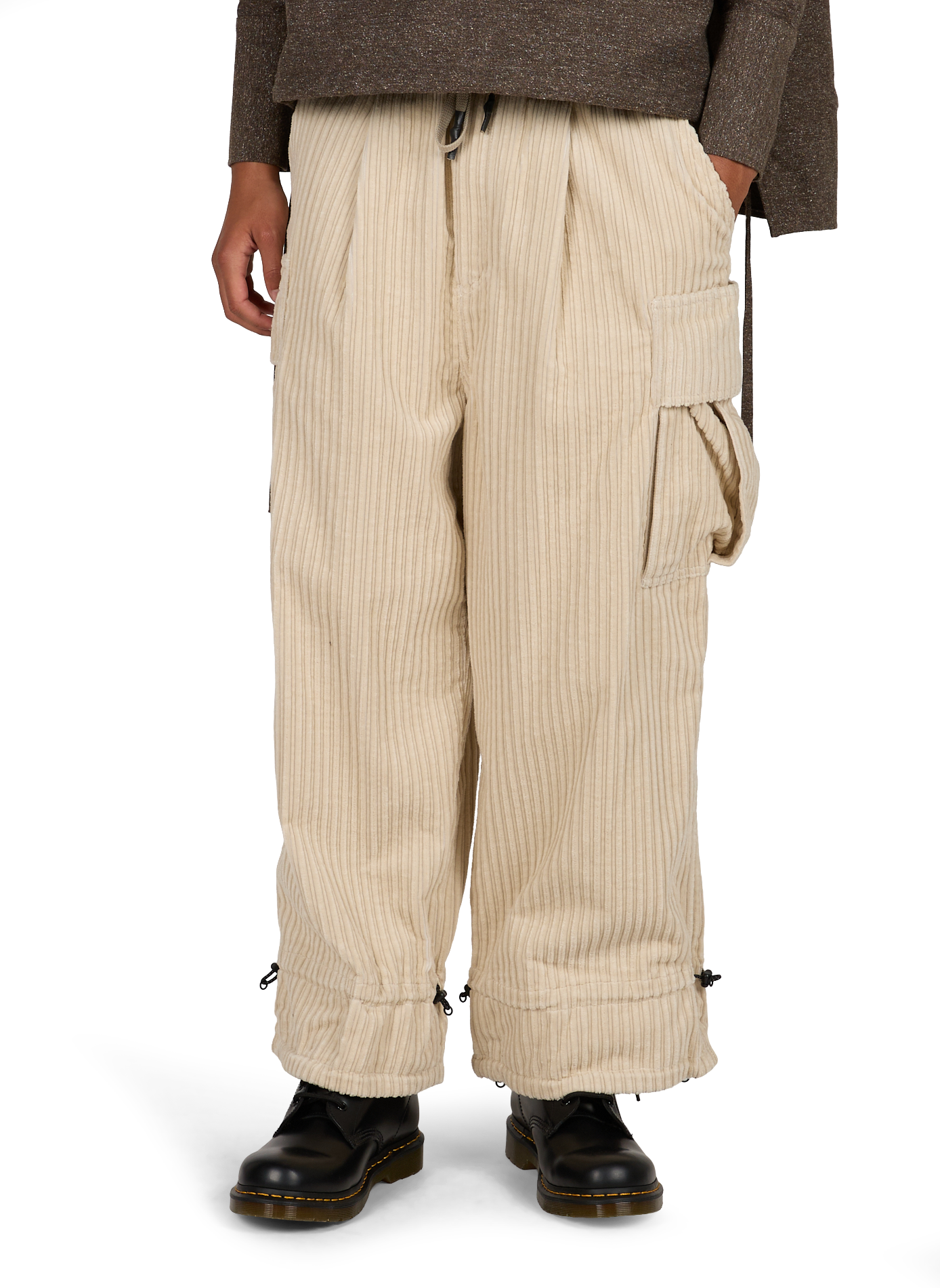 Pantaloni in velluto a coste di cotone WANSIE Beige